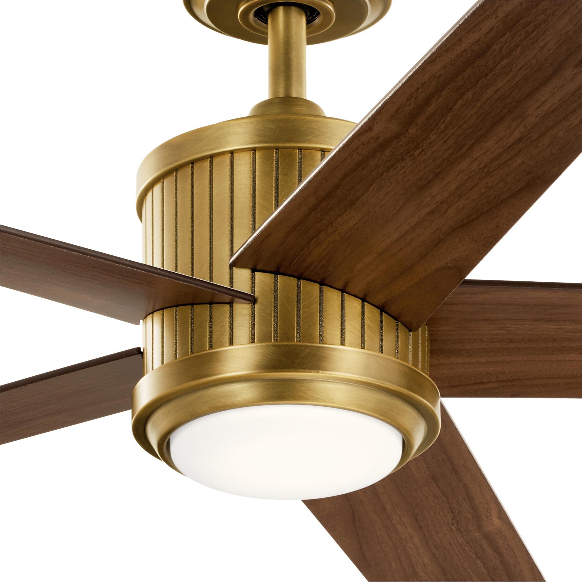 Shown in Natural Brass finish and Etched Cased Opal glass