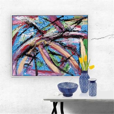 Fiesta Hand Painted Original Art Painting by Howard Elliott Collection