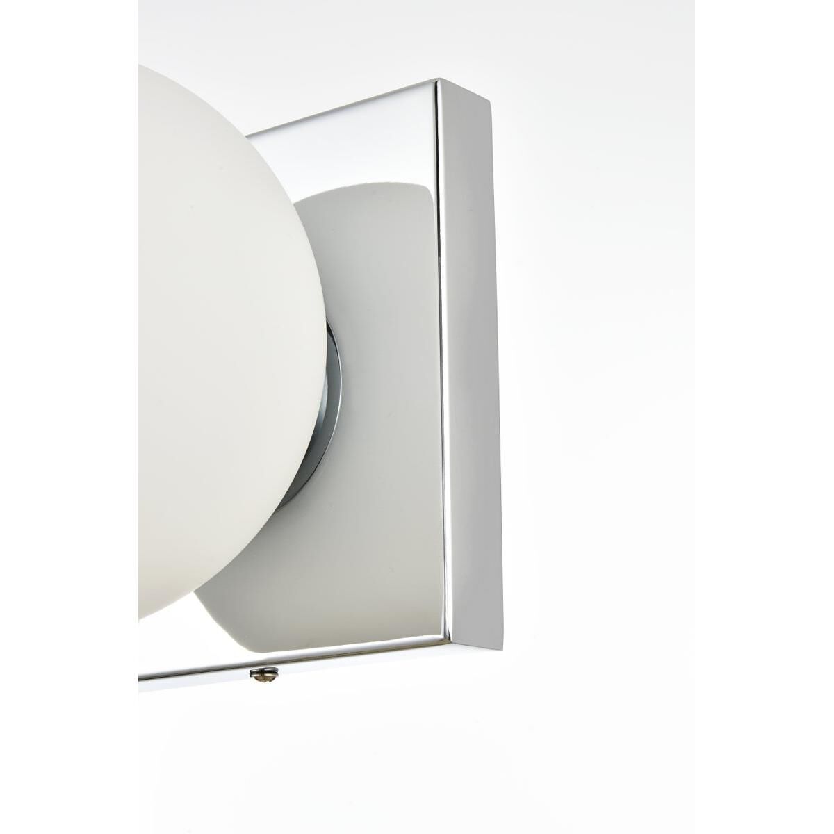 Shown in Chrome  finish and Frosted White glass