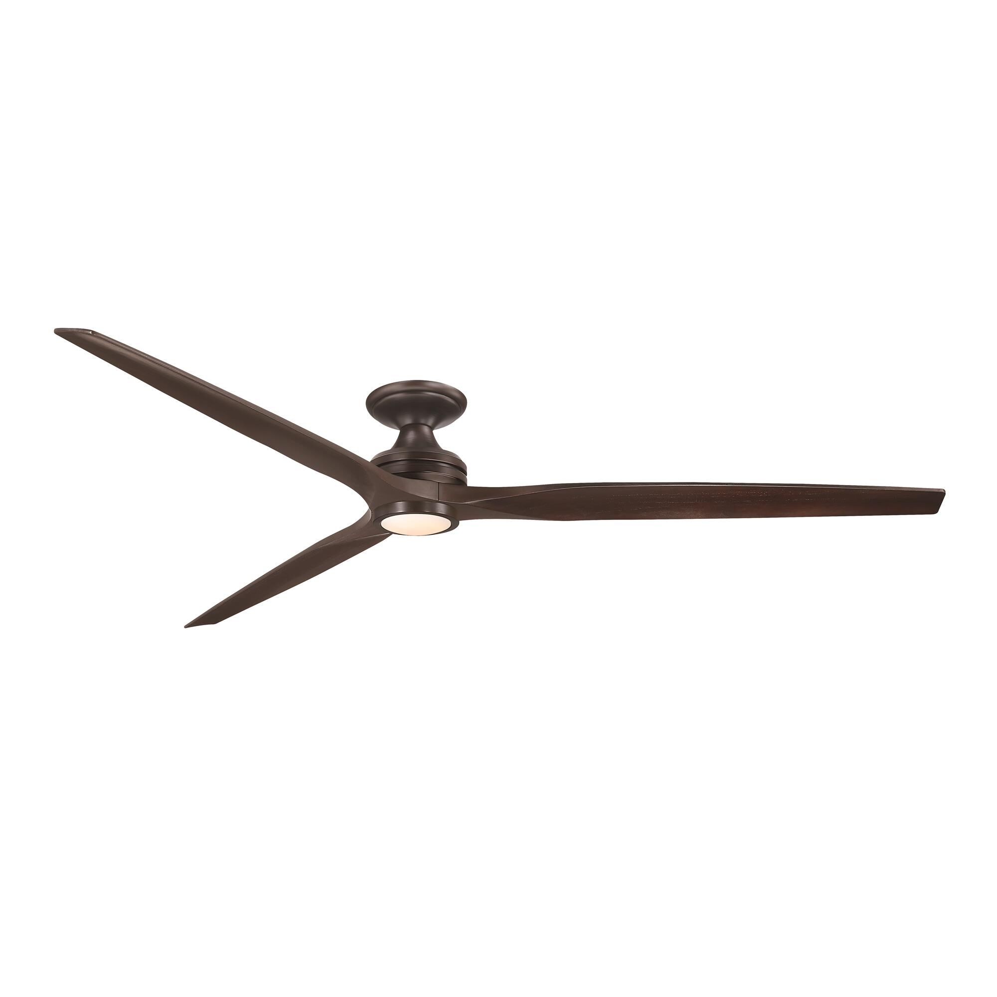 Spitfire 84 Inch Flush Mount Fan with Light Kit,