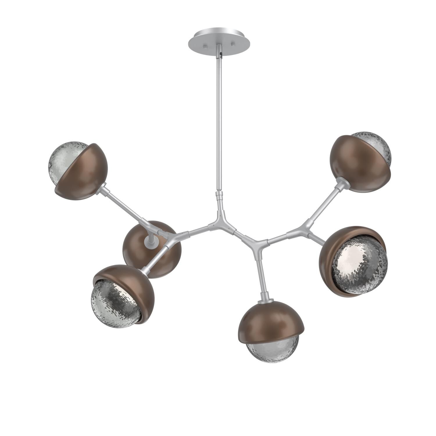 Shown in Classic Silver finish and Smoke glass and Burnished Bronze accent