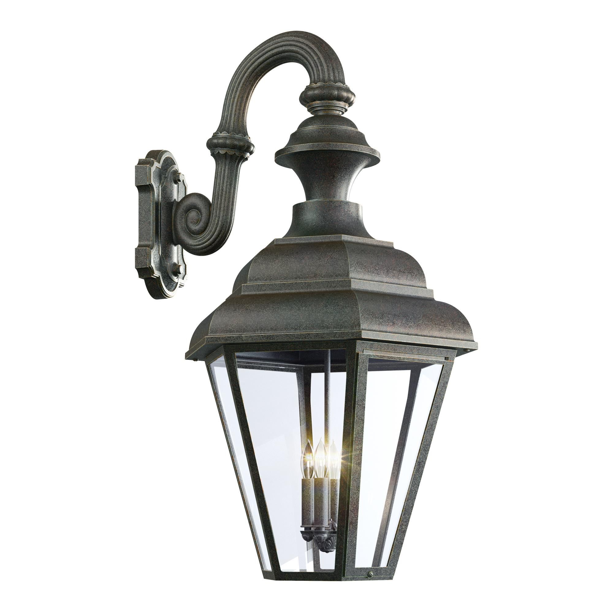 Jamestown 45 Inch Tall 4 Light Outdoor Wall Light by Hanover Lantern