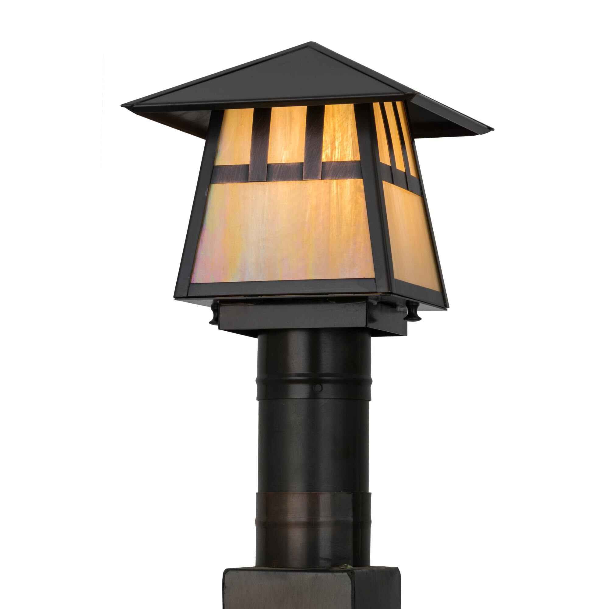 8 Inch Tall 1 Light Outdoor Post Lamp by Meyda Lighting