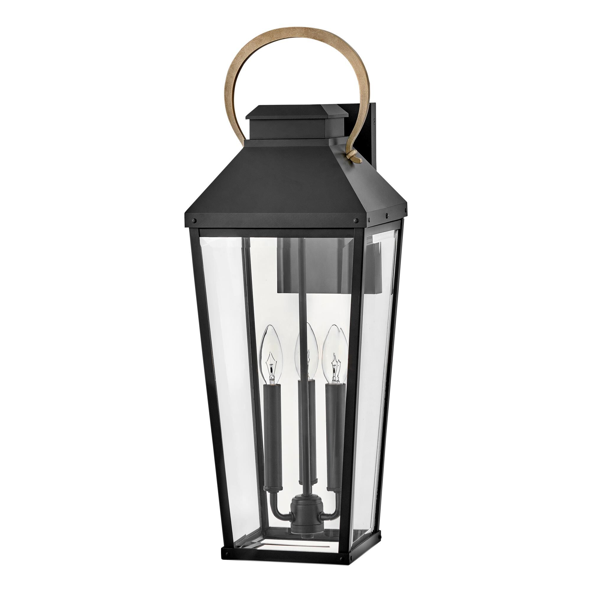 Shown in Black with Burnished Bronze Accents finish and Clear Beveled glass