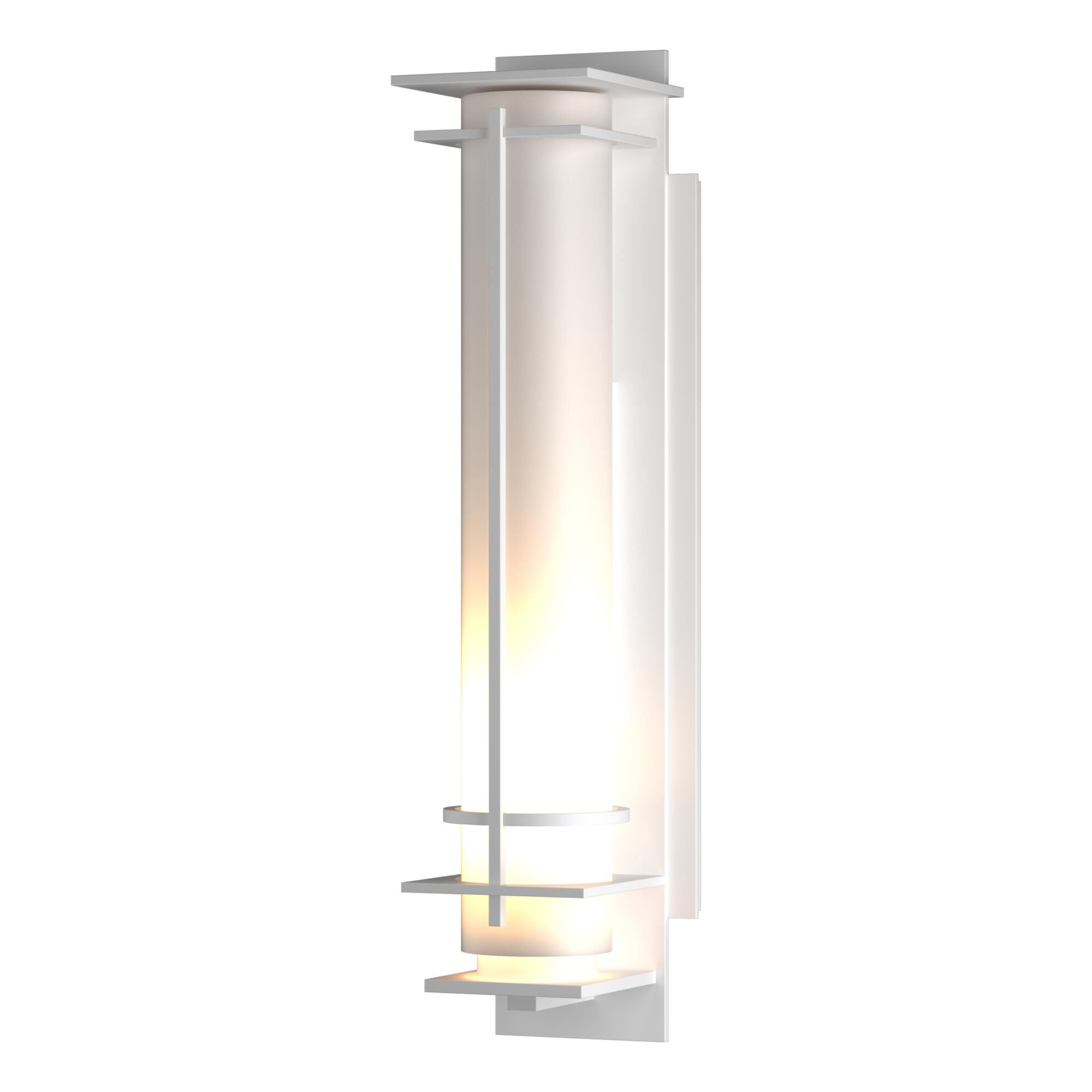 Shown in Coastal White finish and Opal glass