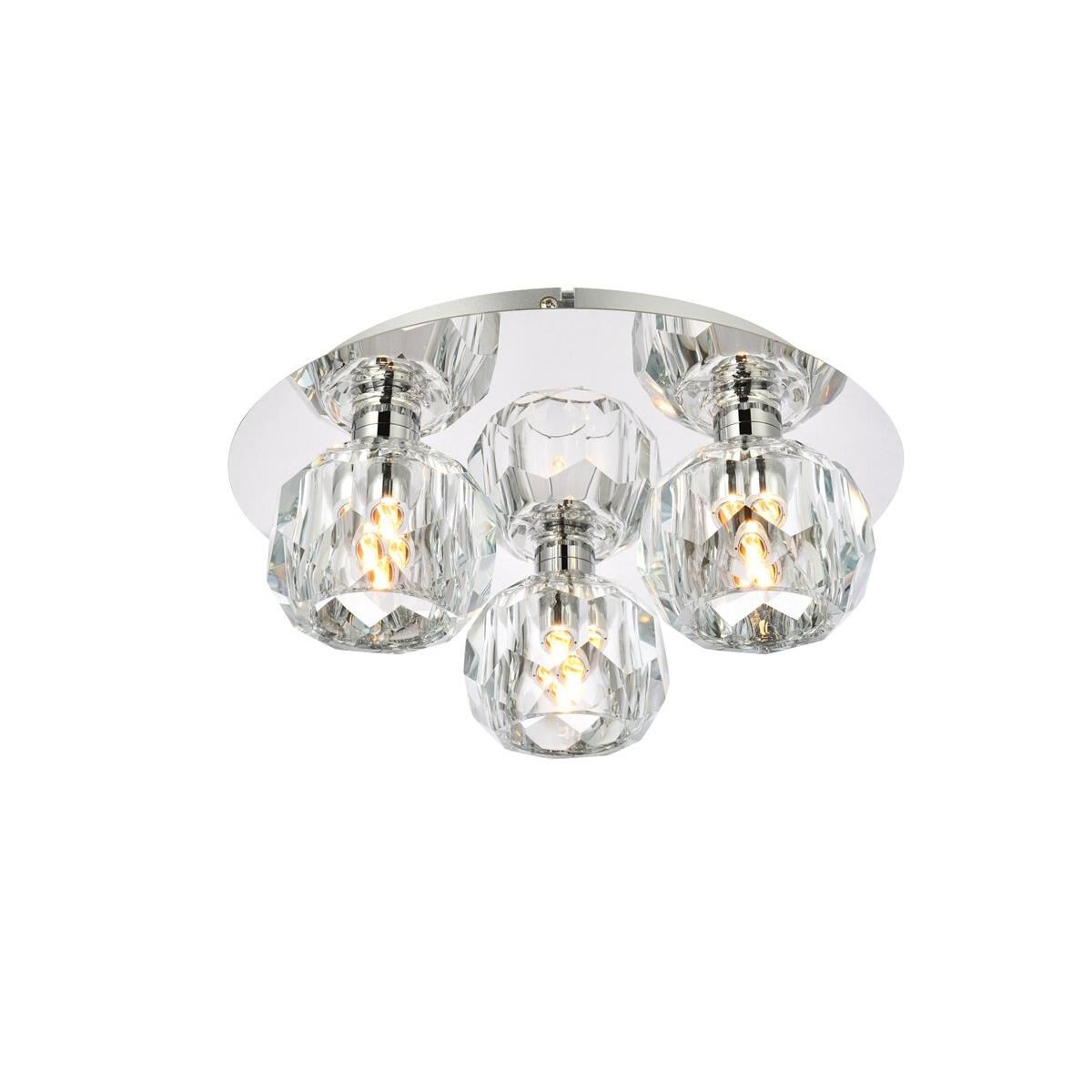 Graham 12 Inch 3 Light LED Flush Mount by Elegant Lighting