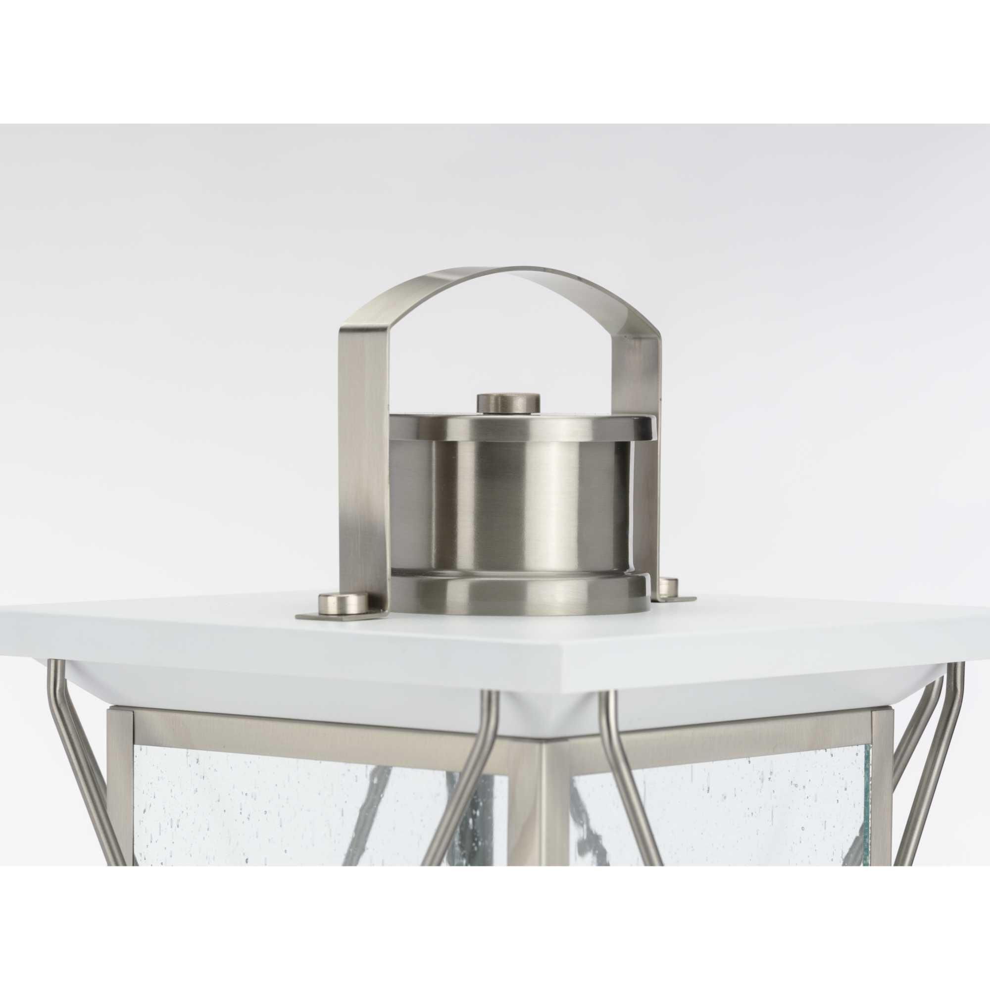 Shown in Stainless Steel finish and Clear Seeded glass