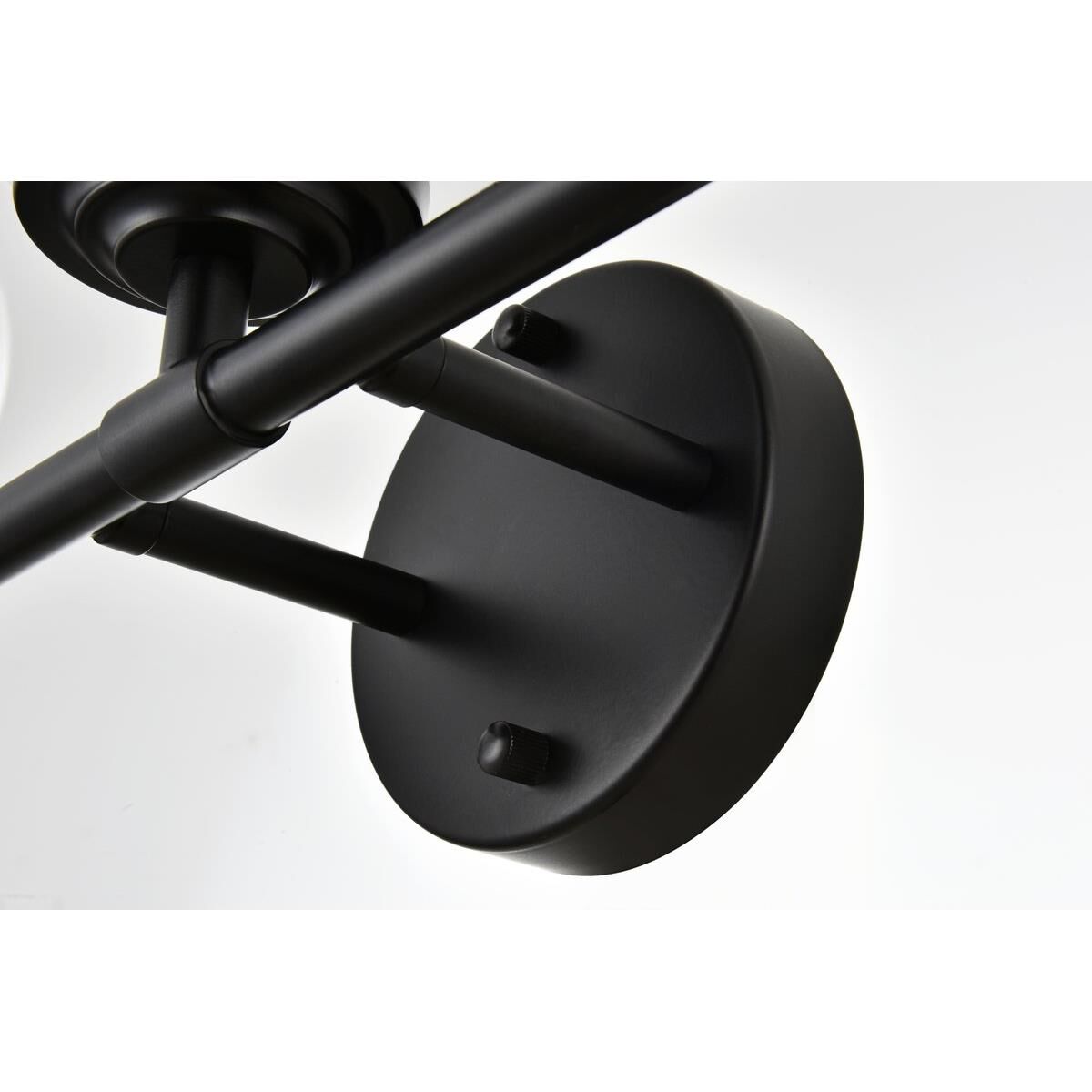 Shown in Black  finish and Frosted White glass