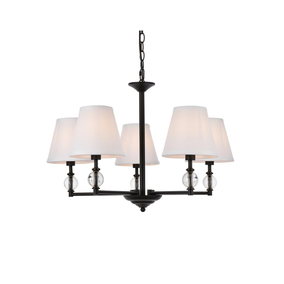 Bethany 27 Inch 5 Light Chandelier by Elegant Lighting