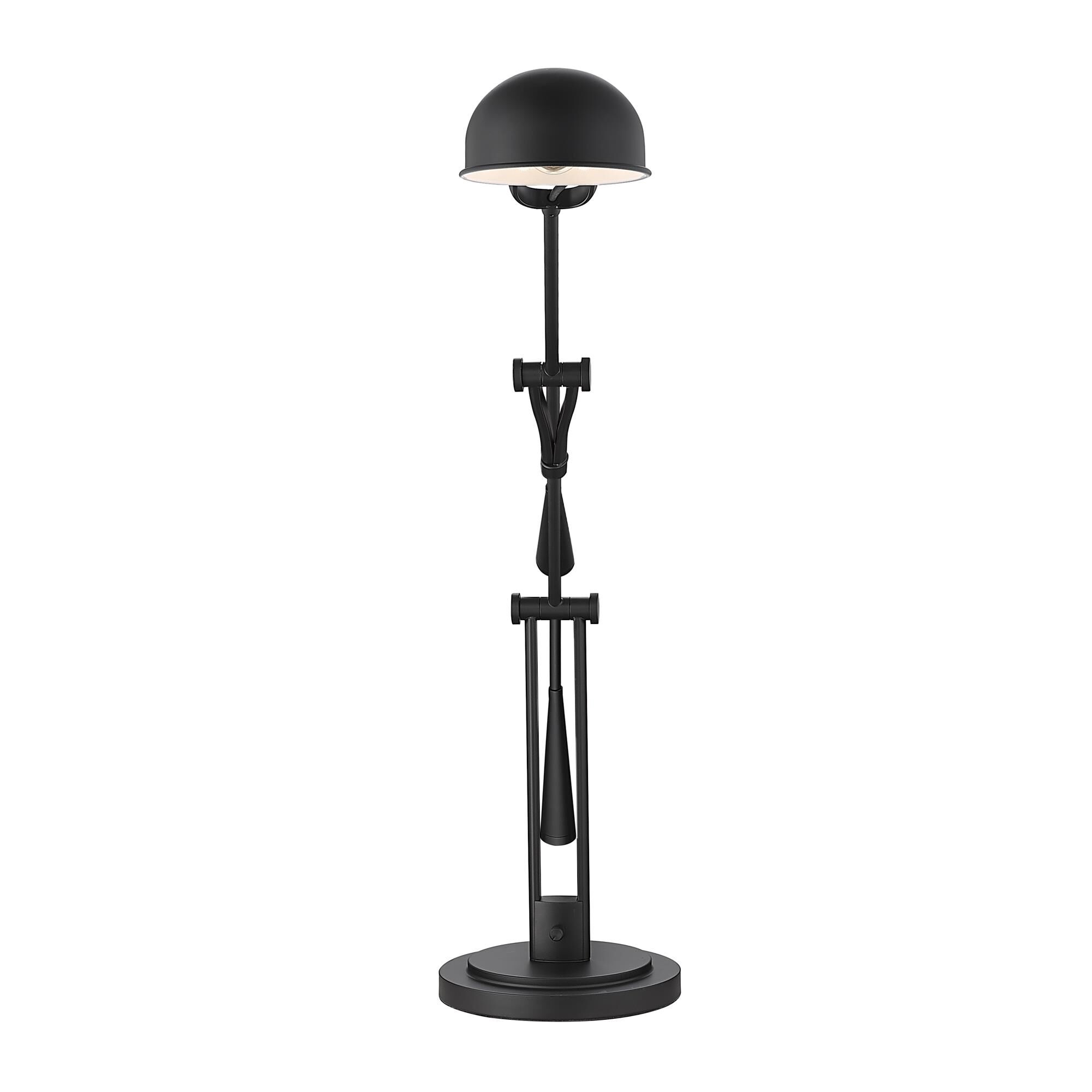 Shown in Matte Black finish and Matte Black glass and Matte Black shade