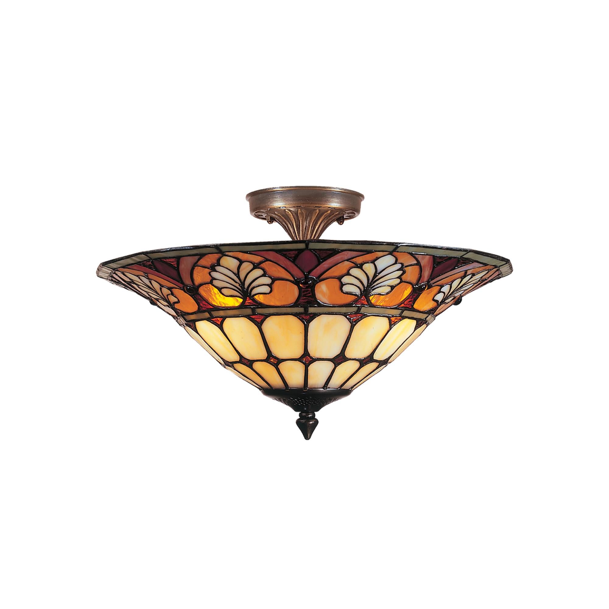 Dylan 16 Inch 3 Light Semi Flush Mount by Dale Tiffany