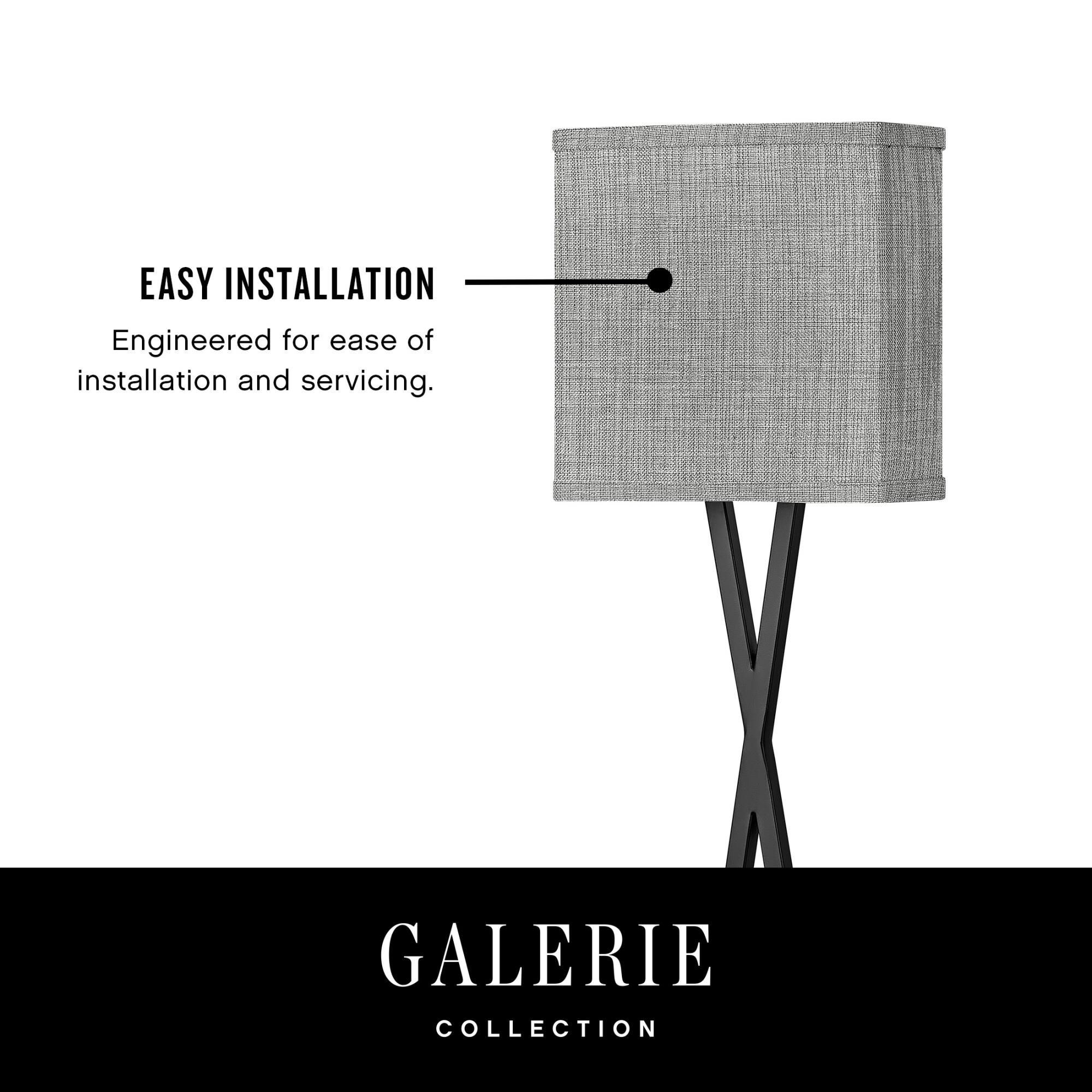 Shown in Heritage Brass finish and Heathered Gray Slub shade