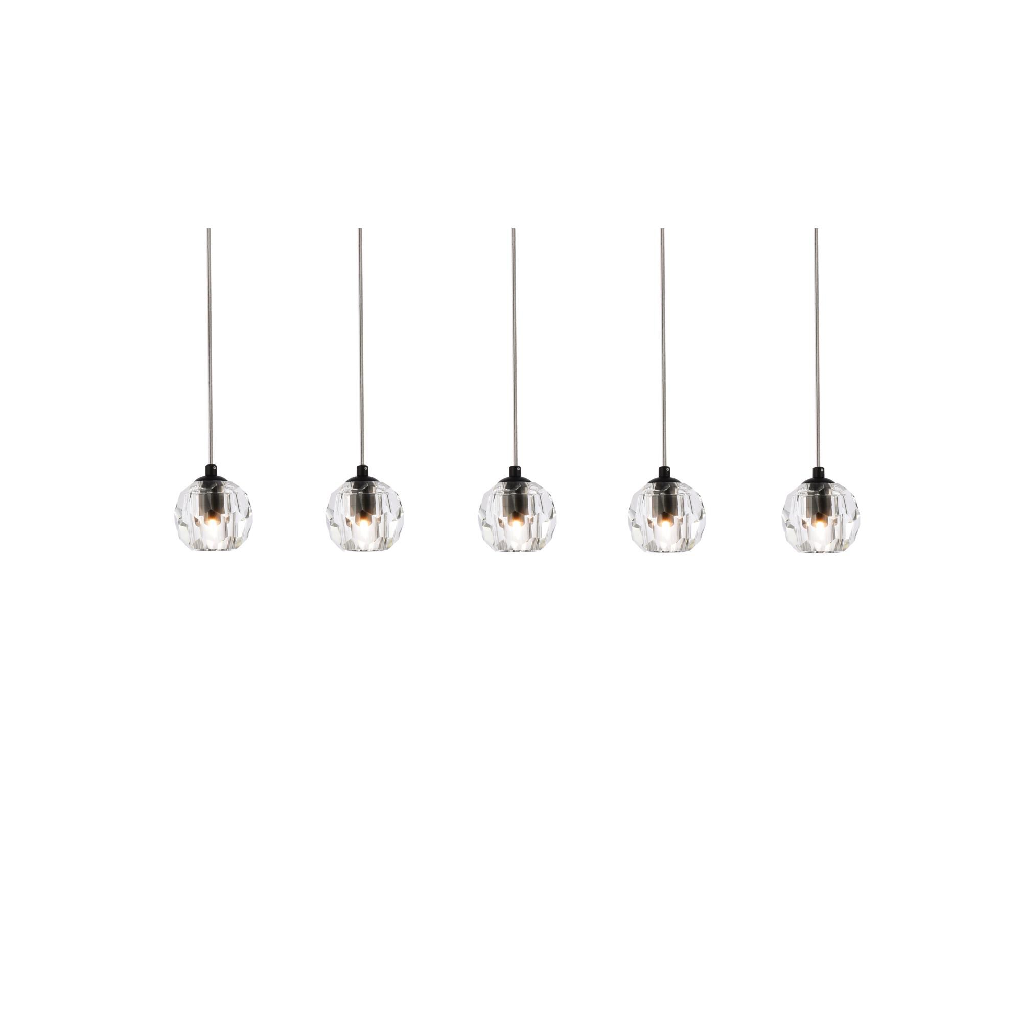 Shown in Black finish and Clear Royal Cut crystal