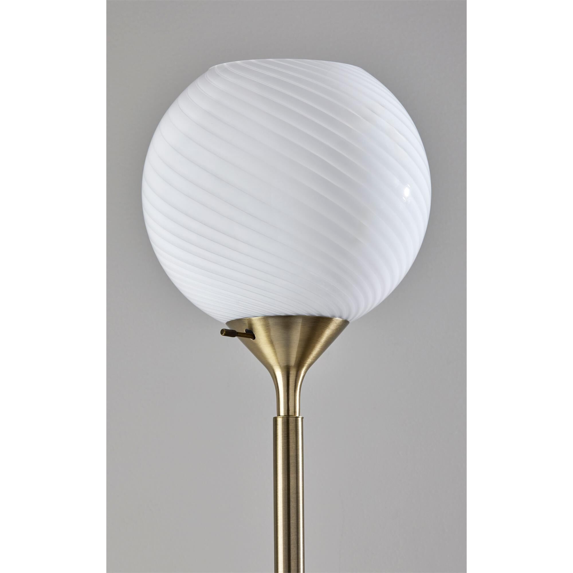 Swirl 74 Inch Torchiere Lamp,
