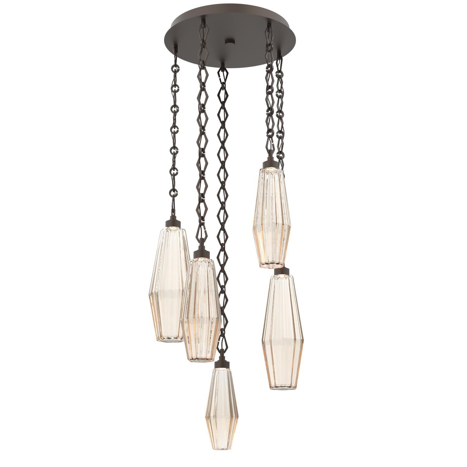 Shown in Flat Bronze finish and Amber glass
