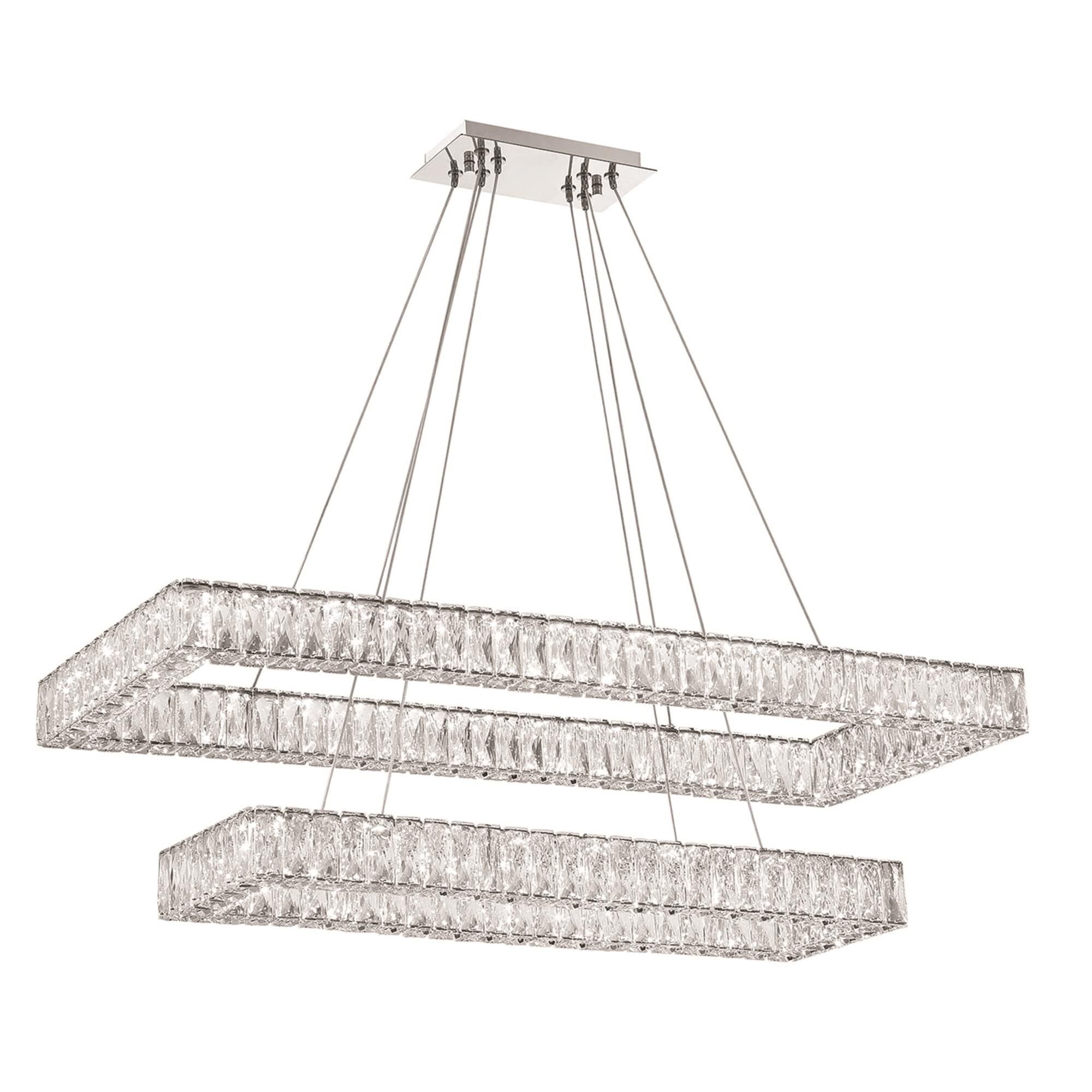 Shown in Polished Chrome finish and Clear Hand Cut crystal