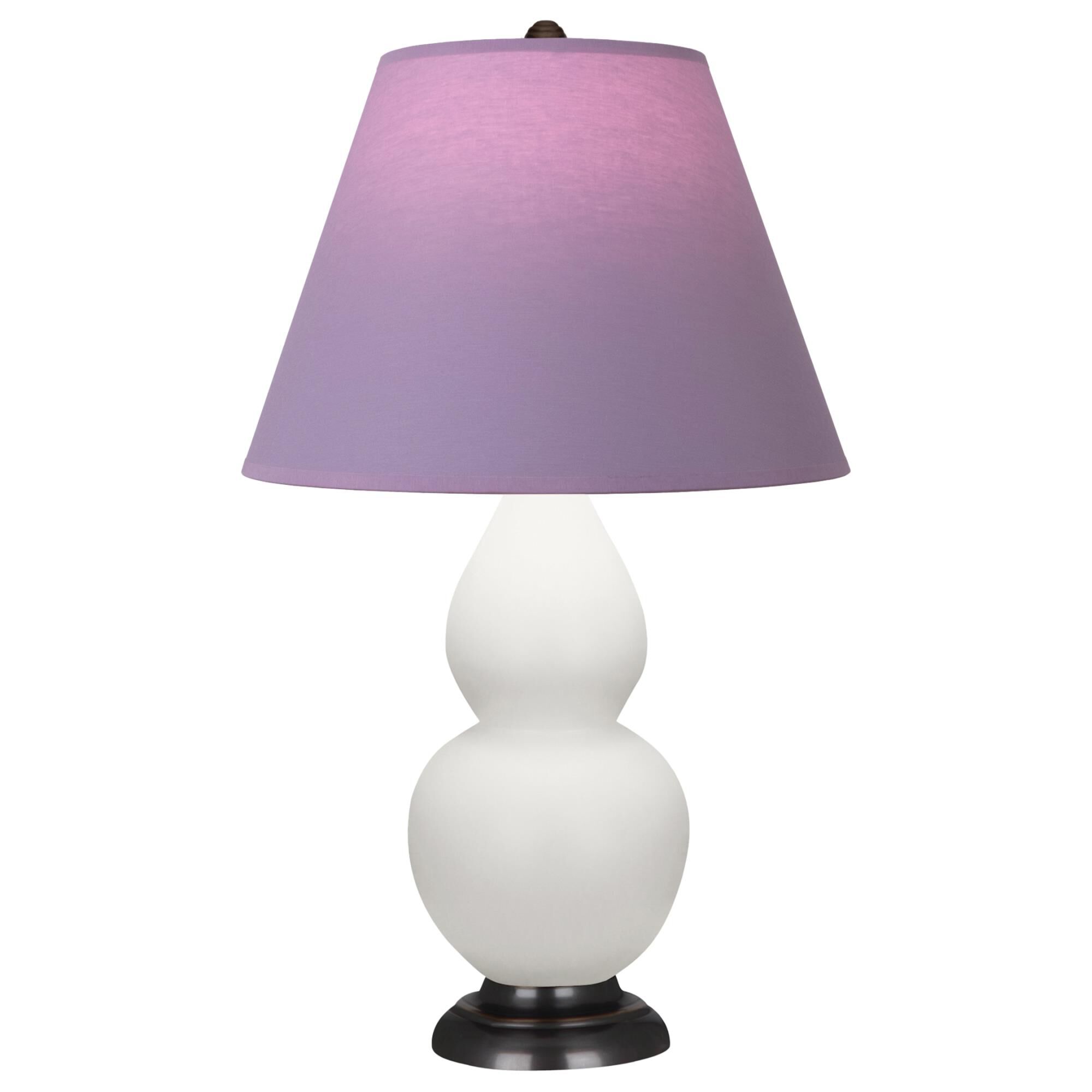 Shown in Matte Daisy finish and Lavender and Plum shade and Deep Patina Bronze accent