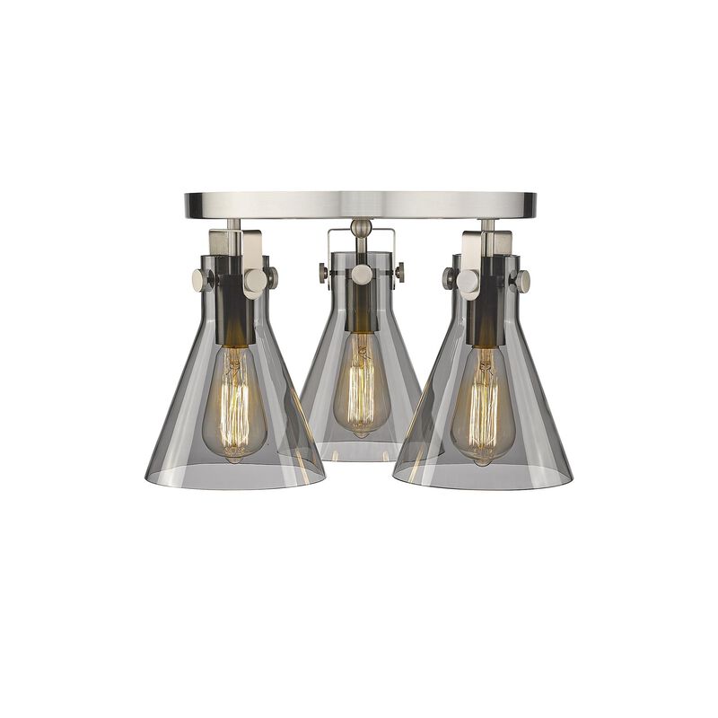 Bruno Marashlian Newton Cone 19 Inch 3 Light Flush Mount by Innovations Lighting