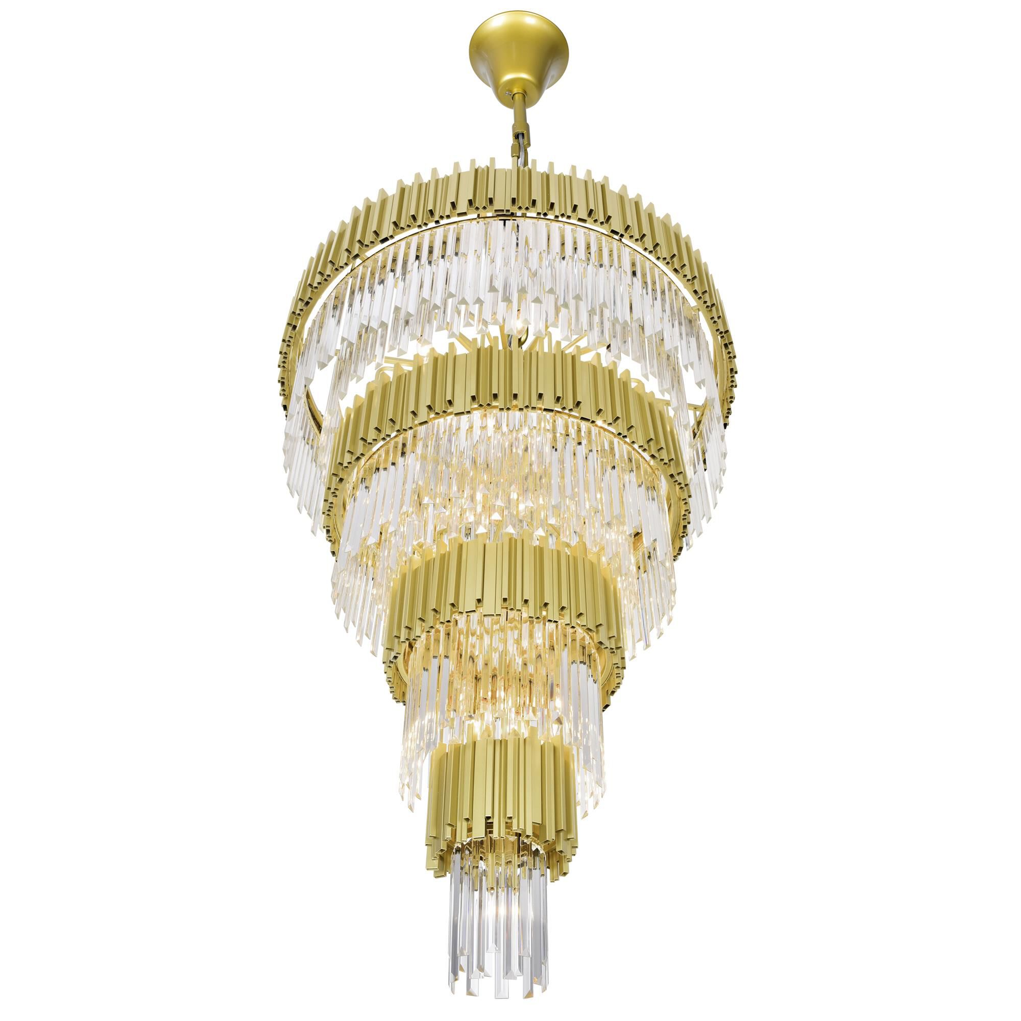 Shown in Medallion Gold finish and K9 Clear crystal
