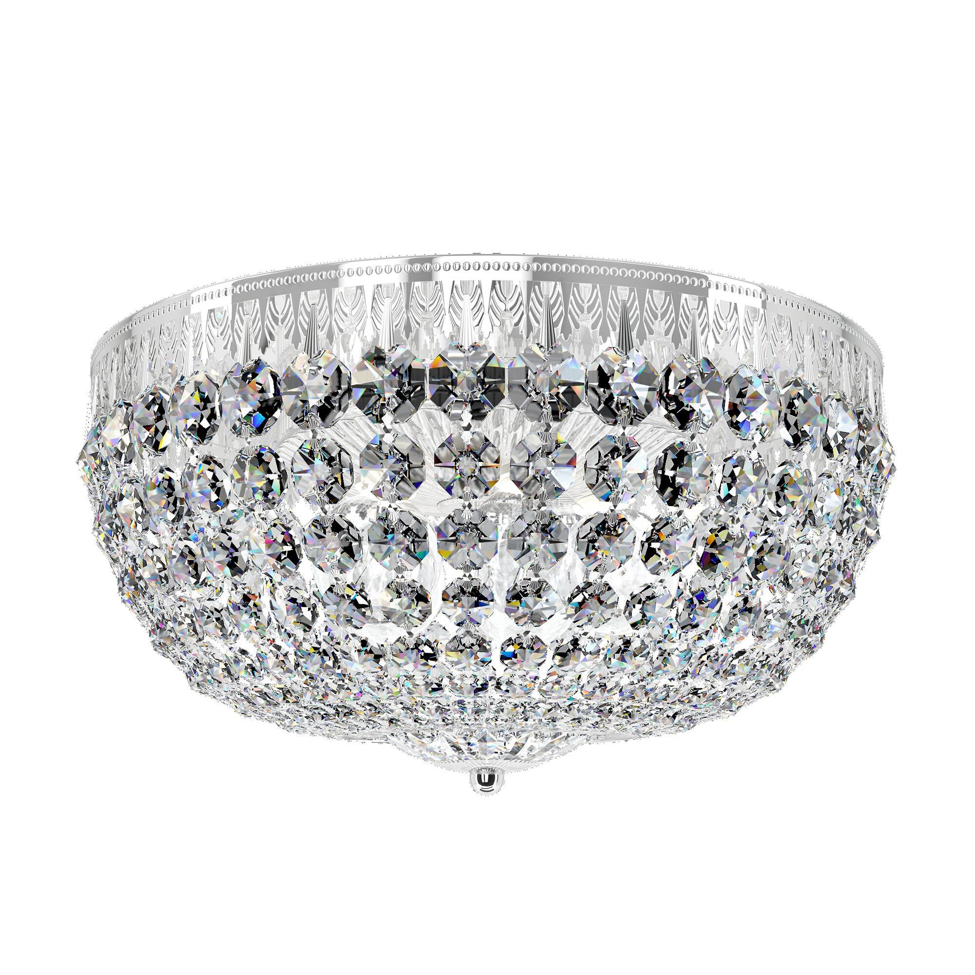 Shown in Silver finish and Clear Optic crystal