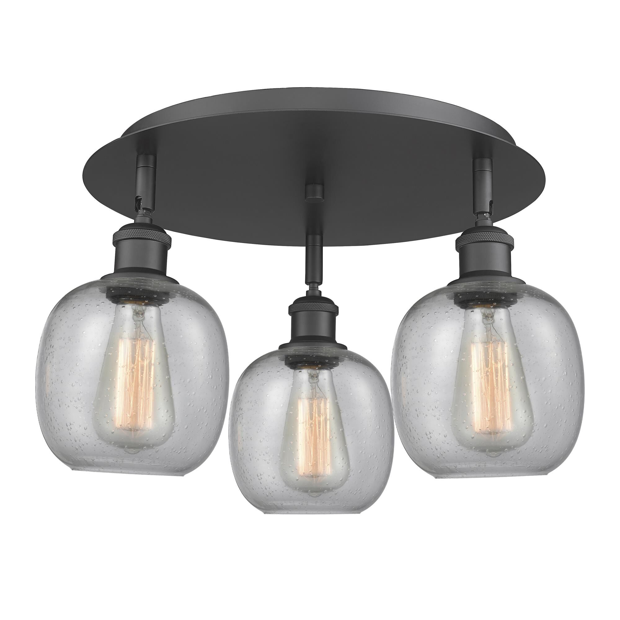 Shown in Matte Black finish and Seedy glass