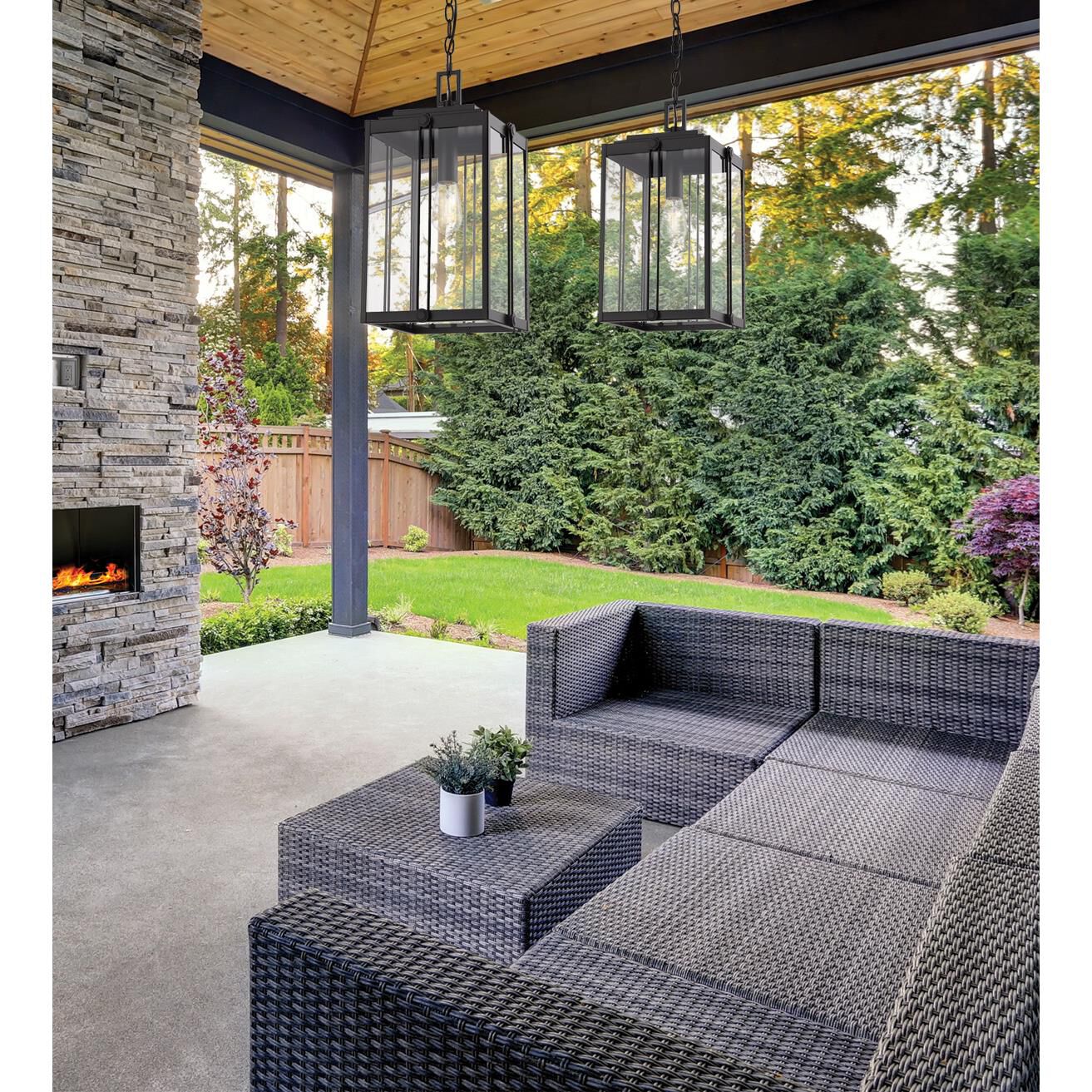 Millennium Lighting Oakland 17 Inch Tall Outdoor Hanging Lantern