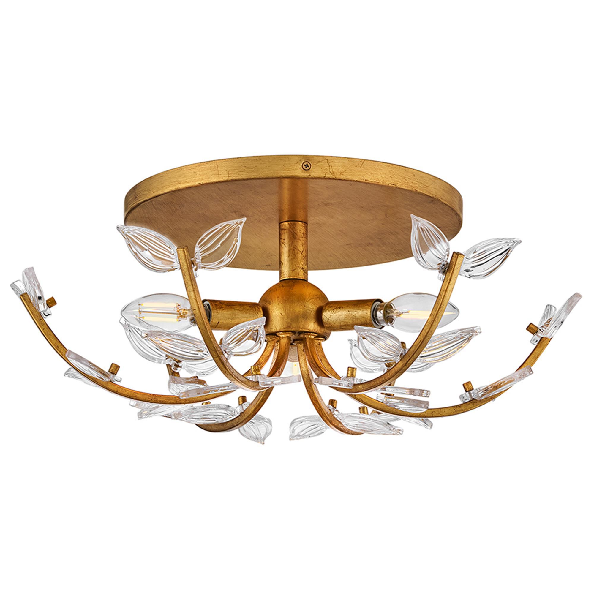 Aliso 20 Inch 3 Light Semi Flush Mount,