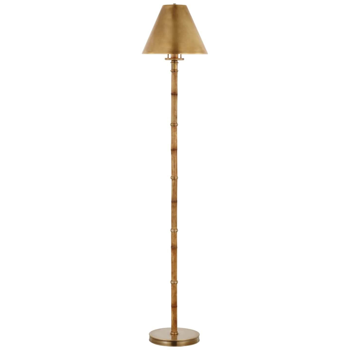 Shown in Waxed Bamboo and Natural Brass finish and Natural Brass shade