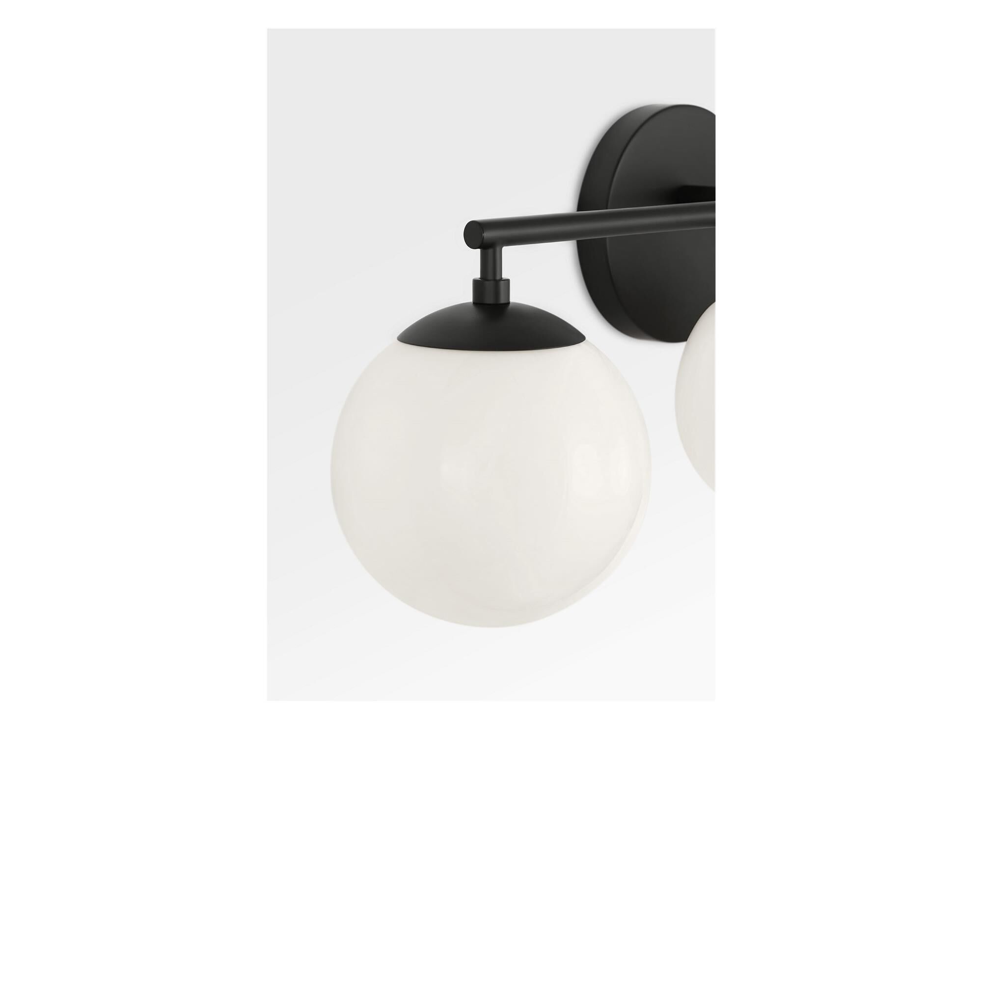Shown in Midnight Black finish and Clear White glass