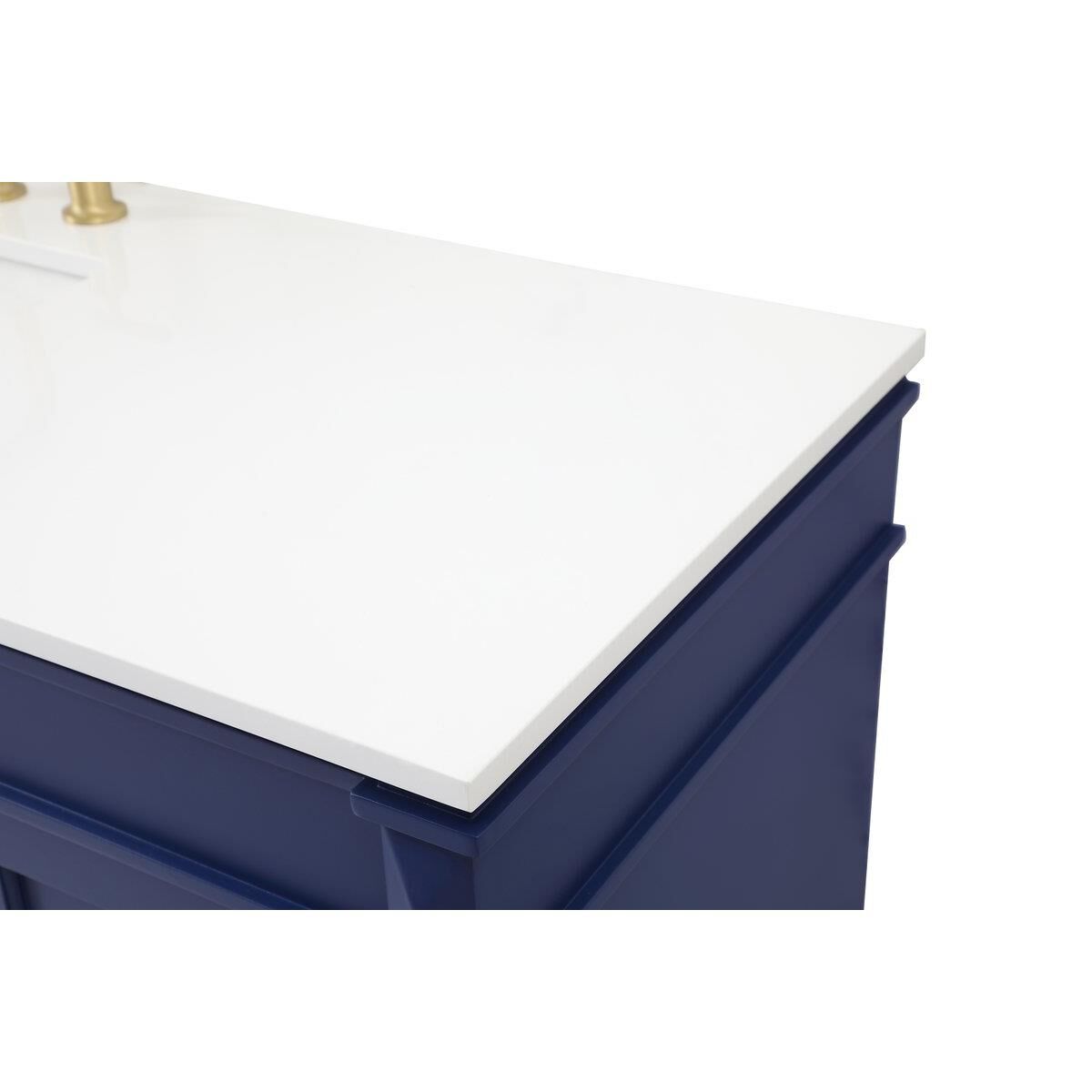 Shown in Blue finish and Single Bathroom Vanity accent