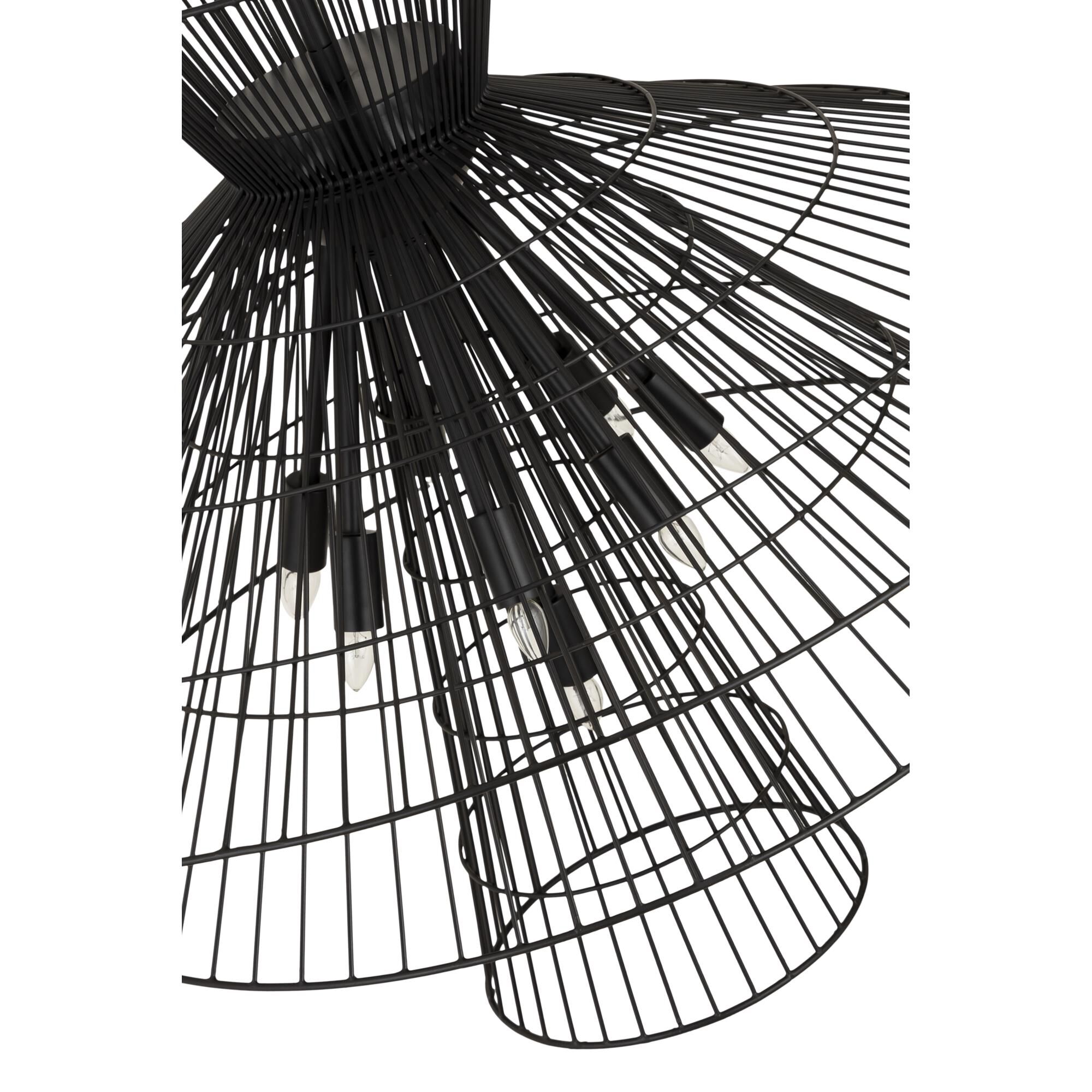 Shown in Matte Black finish and Iron glass and Iron shade