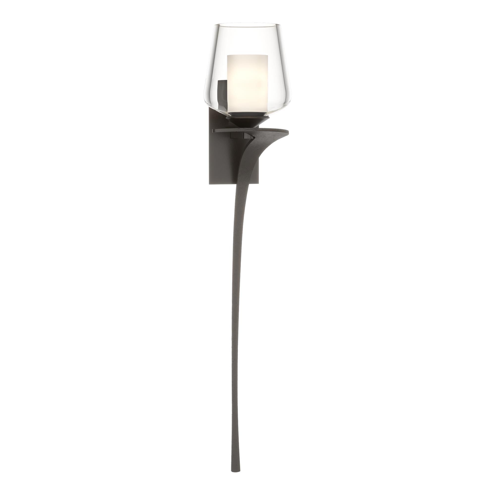 Shown in Oil Rubbed Bronze finish and Opal And Clear glass