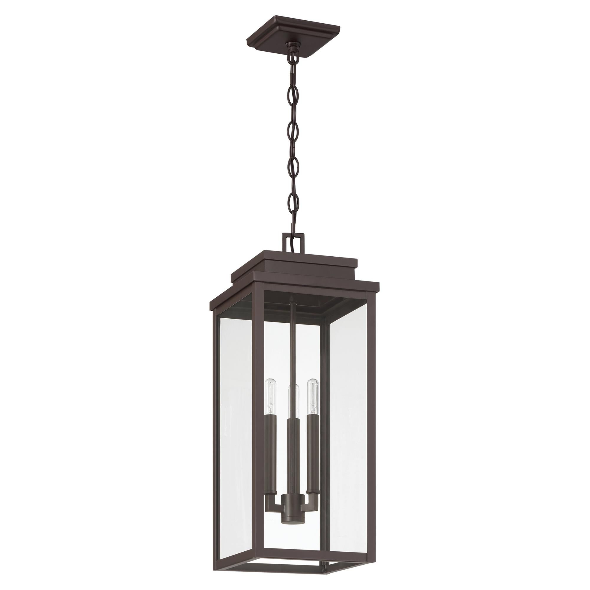 Shown in Dark Bronze finish and Clear glass