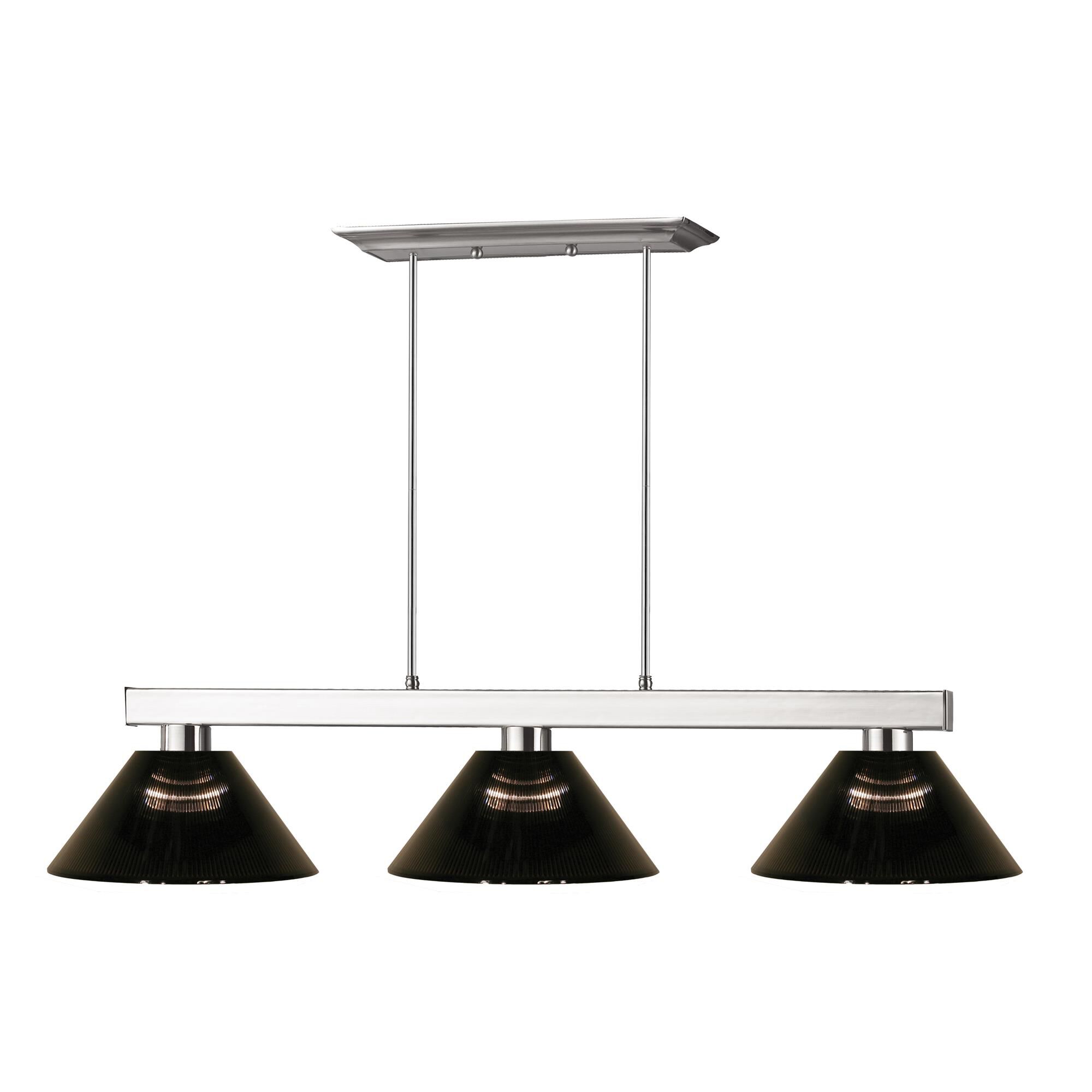 Shown in Brushed Nickel finish and Acrylic glass and Acrylic shade