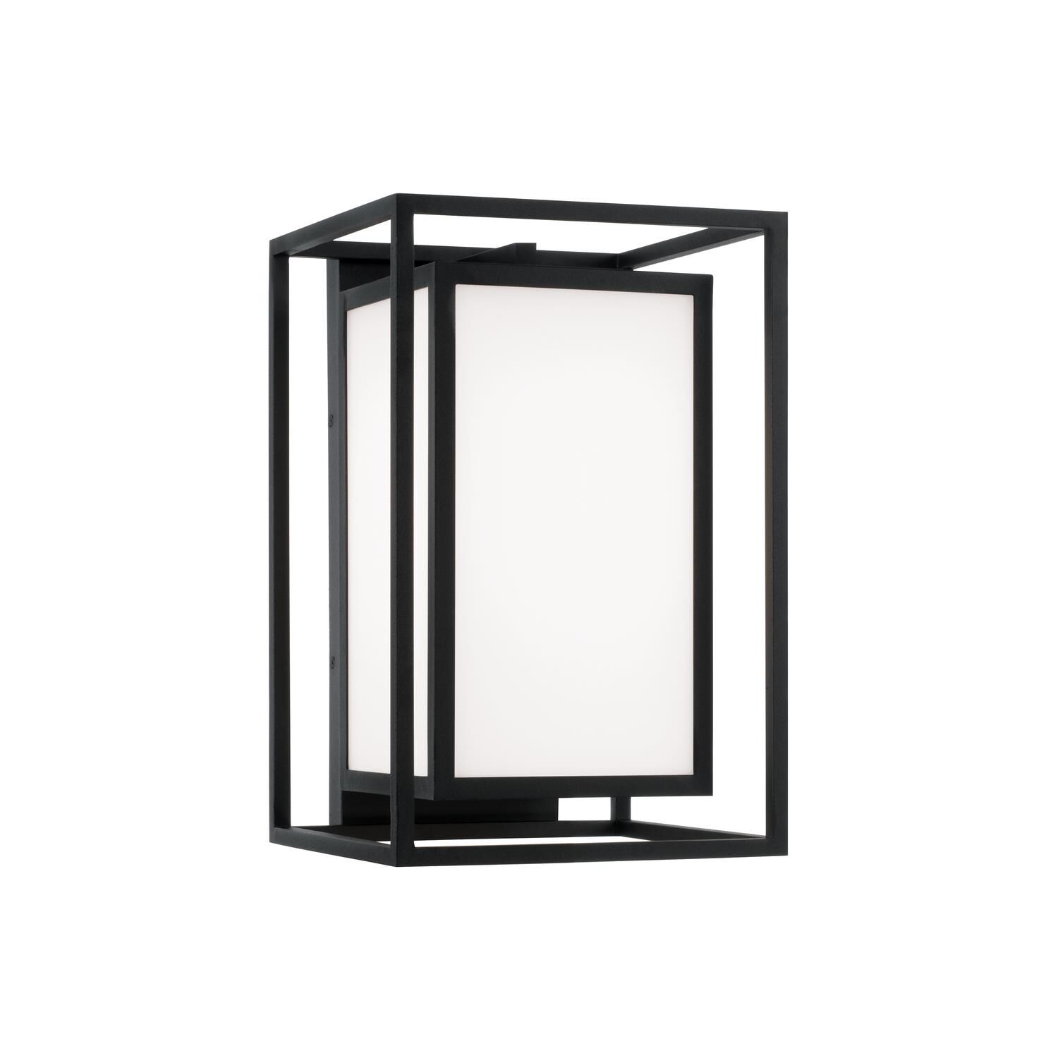 Shown in Black finish and Soft White glass