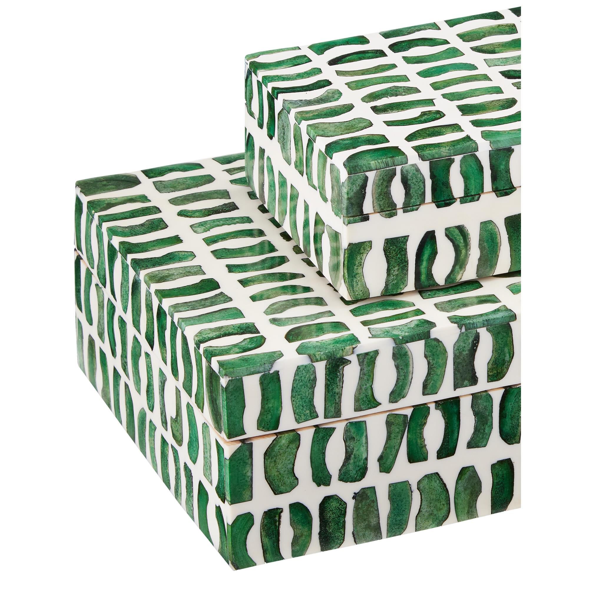 Emerald Box Set of 2 Accent Box by Currey and Company
