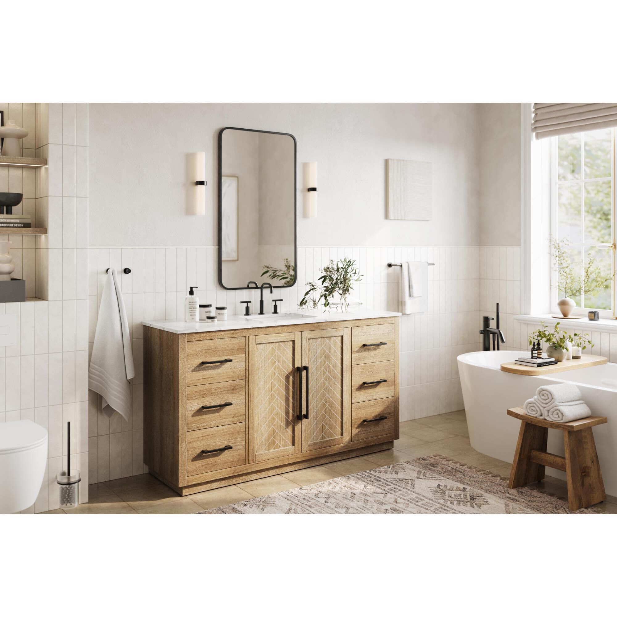 Shown in Linen Oak finish