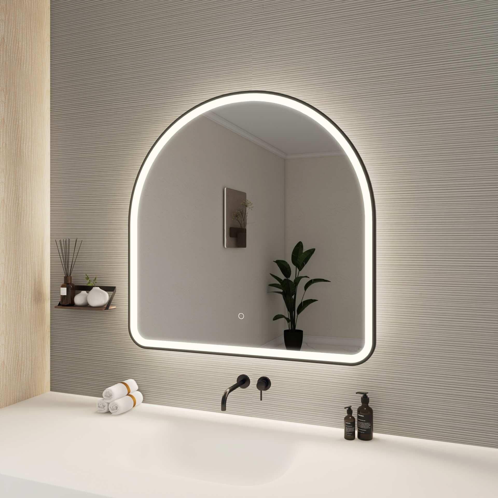 Harmoni 36 Inch Arched LED Lighted Mirror by Elegant Decor