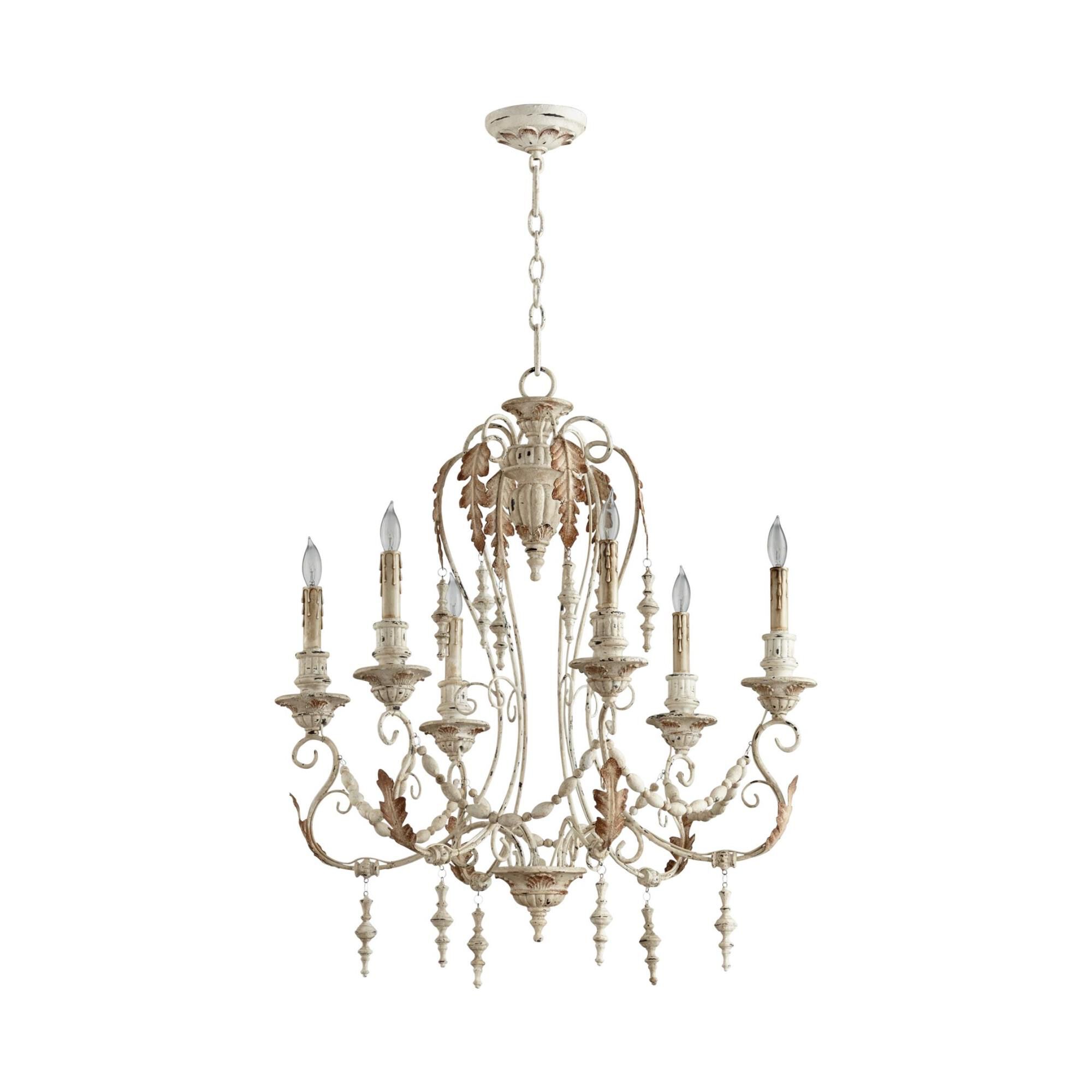 Lolina 28 Inch 6 Light Chandelier by Cyan Designs