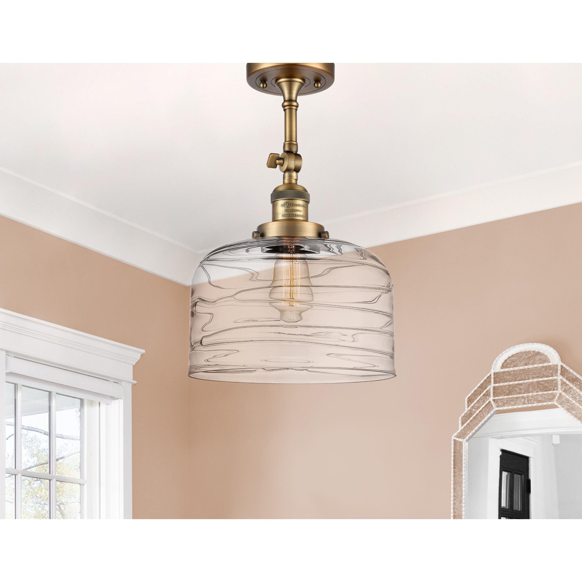 Bruno Marashlian Bell 12 Inch 1 Light Semi Flush Mount by Innovations Lighting
