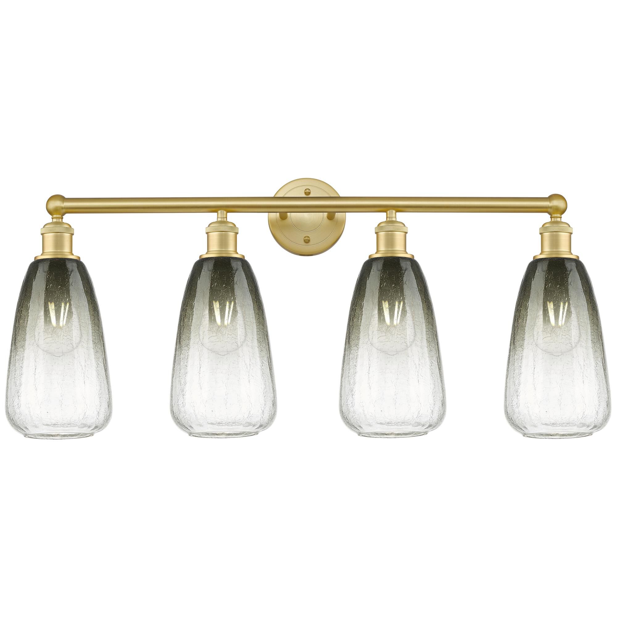 Shown in Satin Gold finish and Slate glass