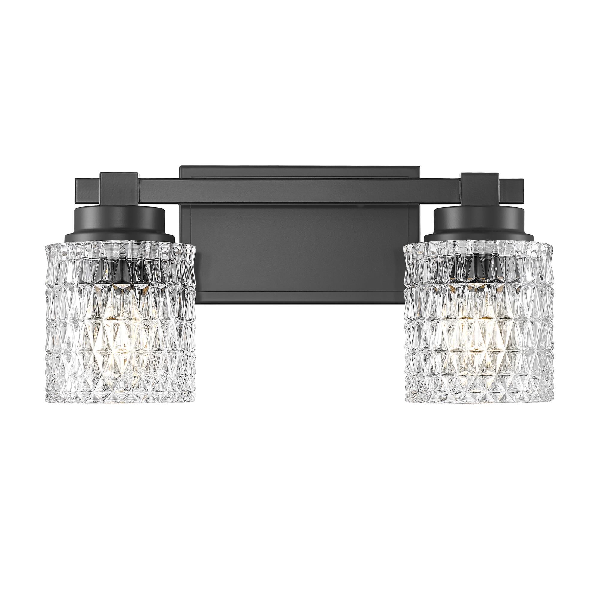 Shown in Matte Black finish and Clear Diamond glass