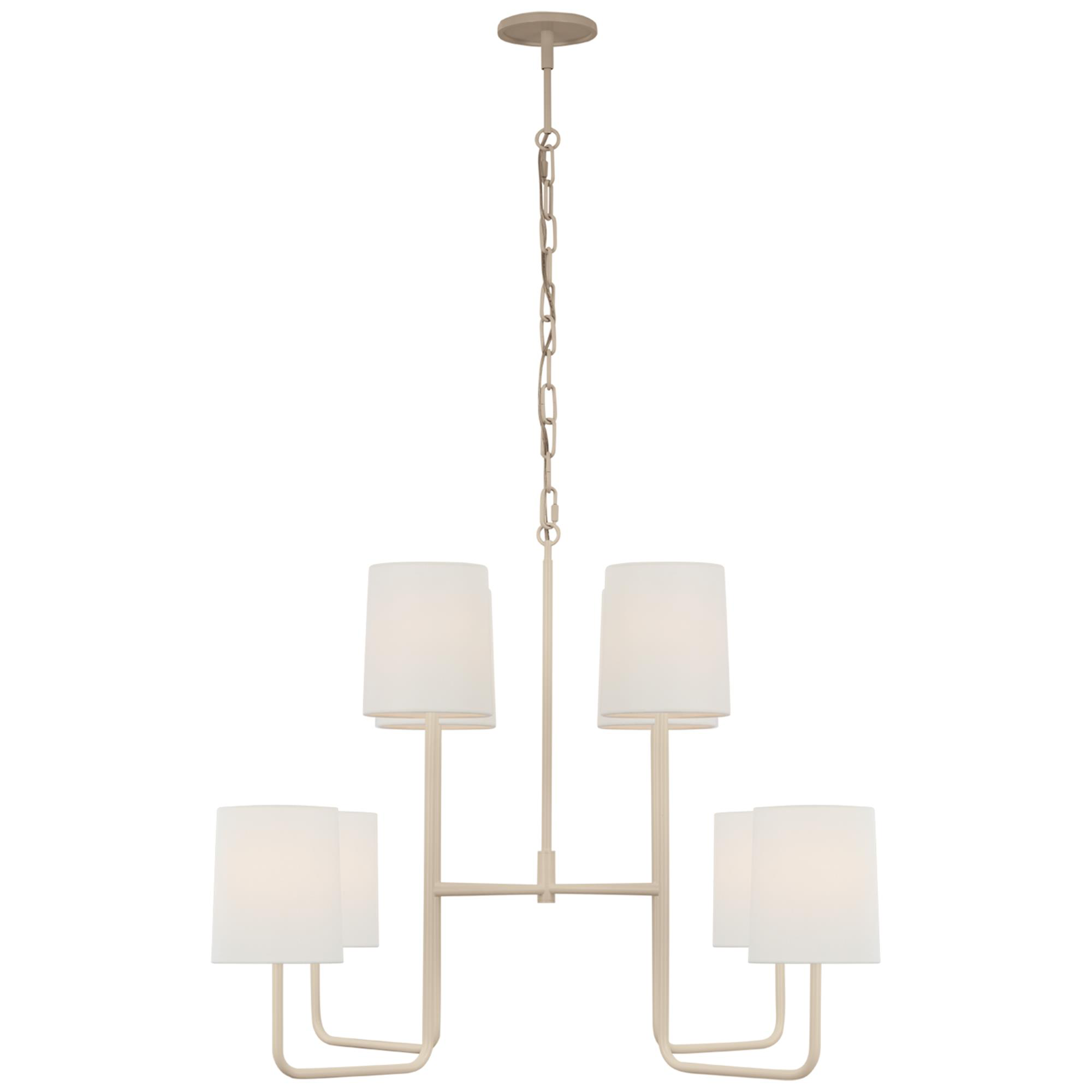 Shown in China White finish and Linen shade
