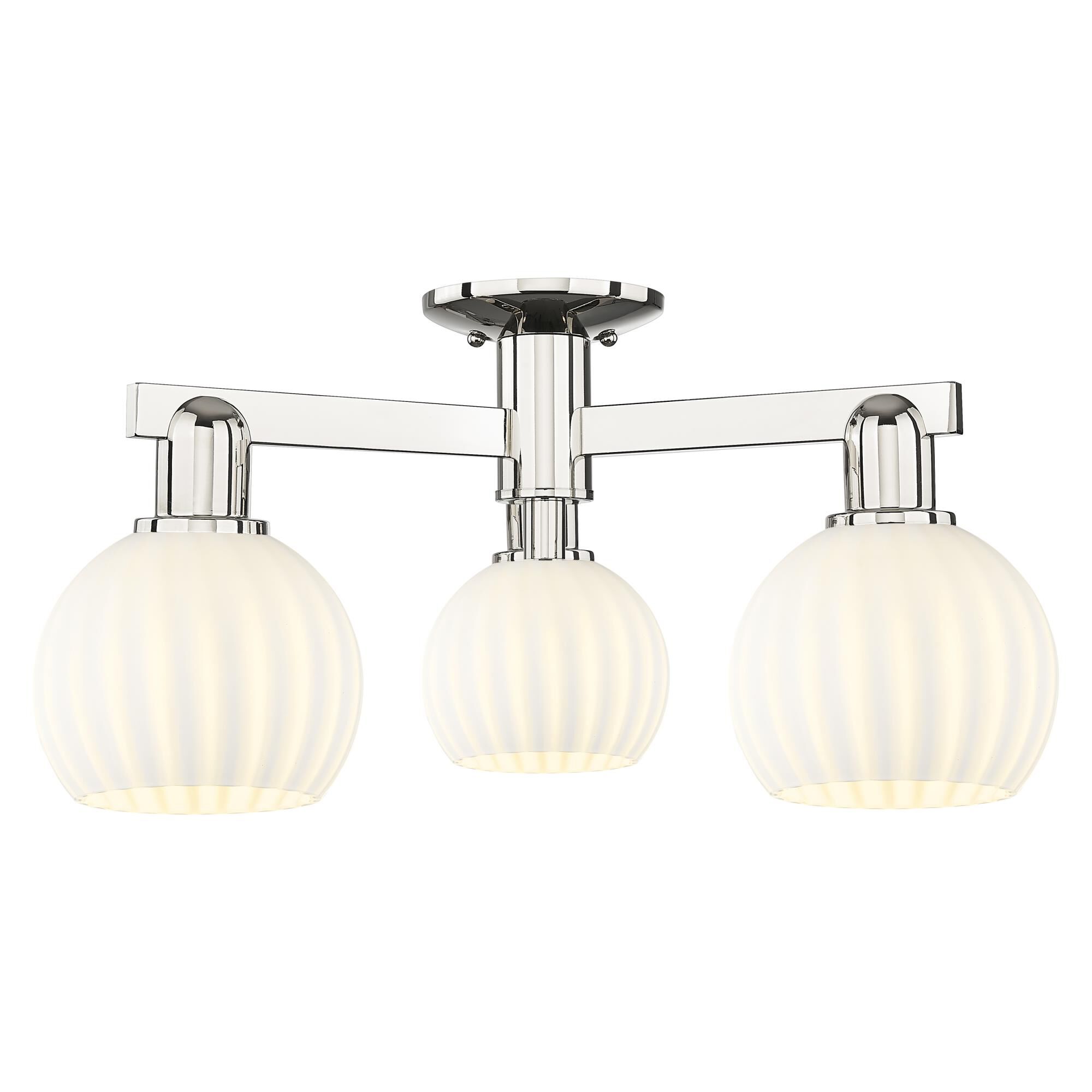 Bruno Marashlian White Venetian 23 Inch Semi Flush Mount by Innovations Lighting