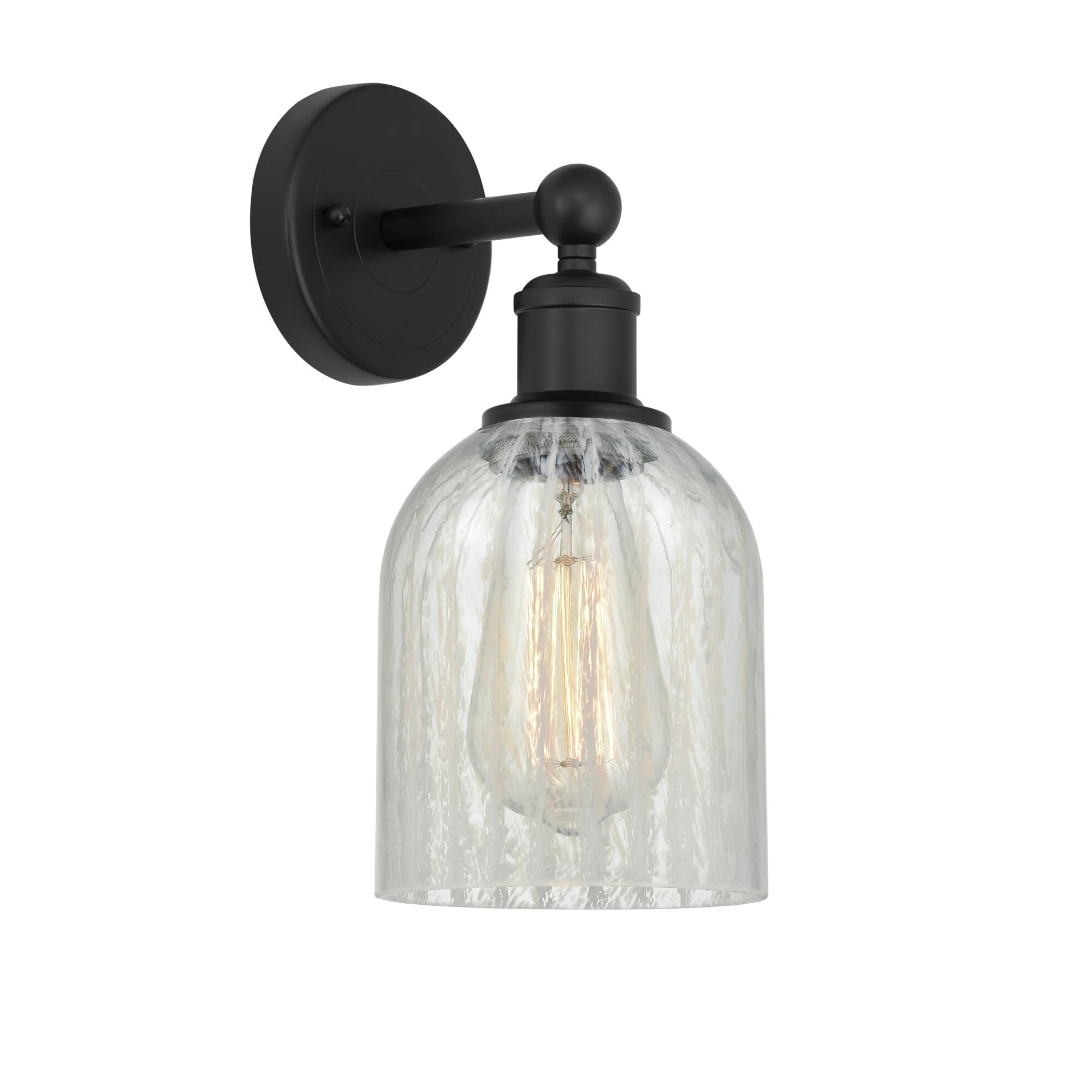 Shown in Matte Black, Mouchette finish and Mouchette glass and Mouchette Glass shade