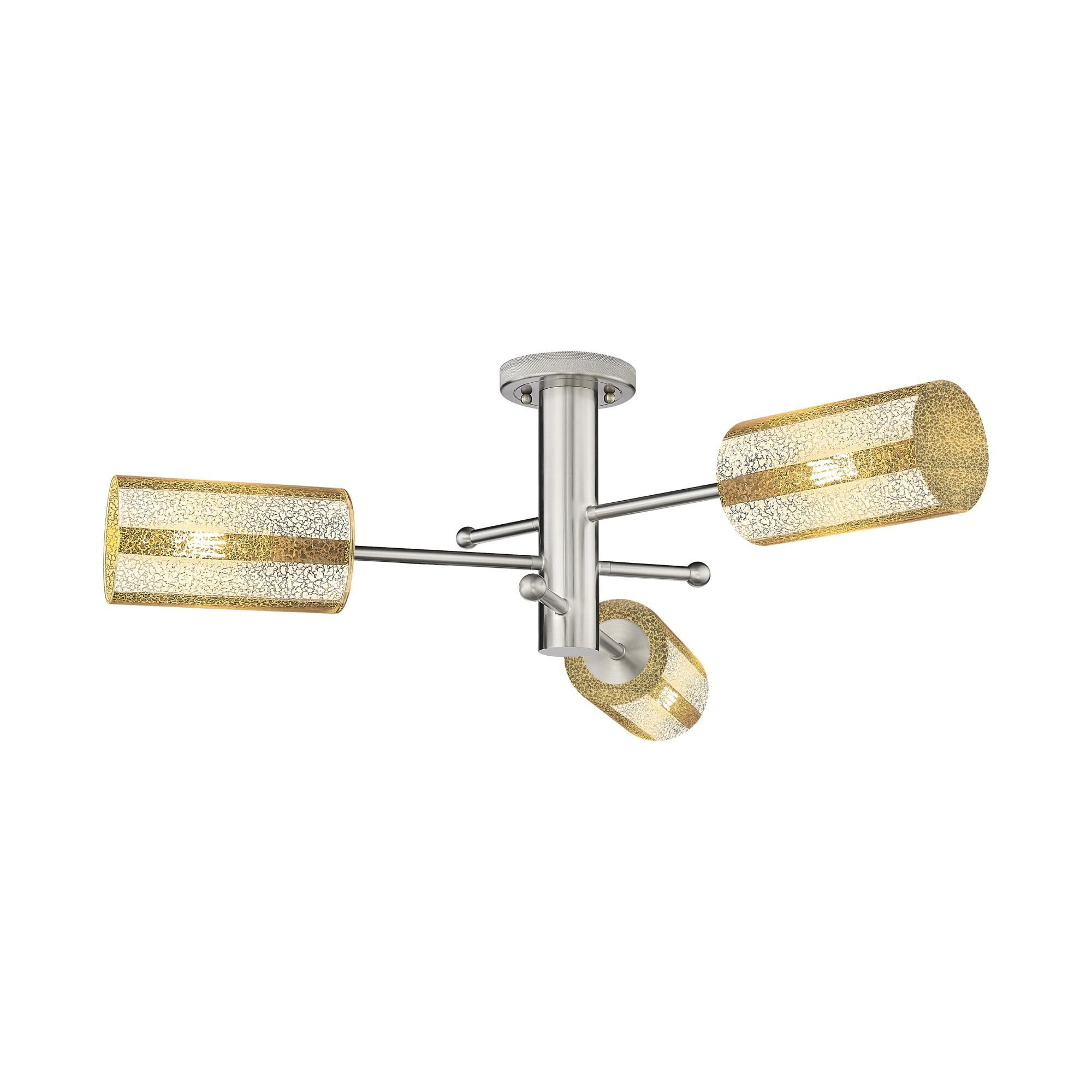 Shown in Satin Nickel finish and Mercury shade