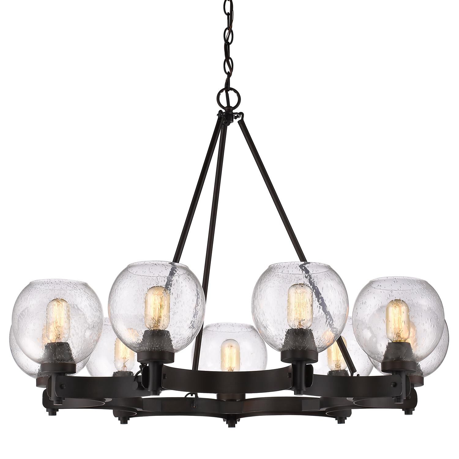 Galveston 37 Inch 9 Light Flush Mount by Golden Lighting
