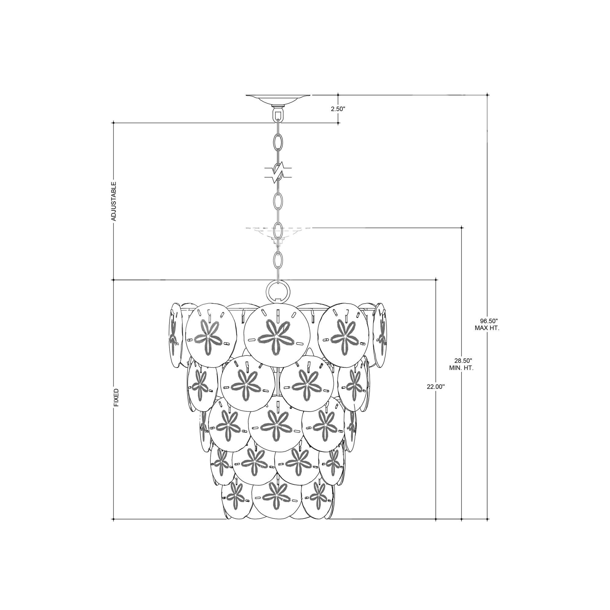 Marjorie Skouras Tulum 20 Inch 5 Light Chandelier,