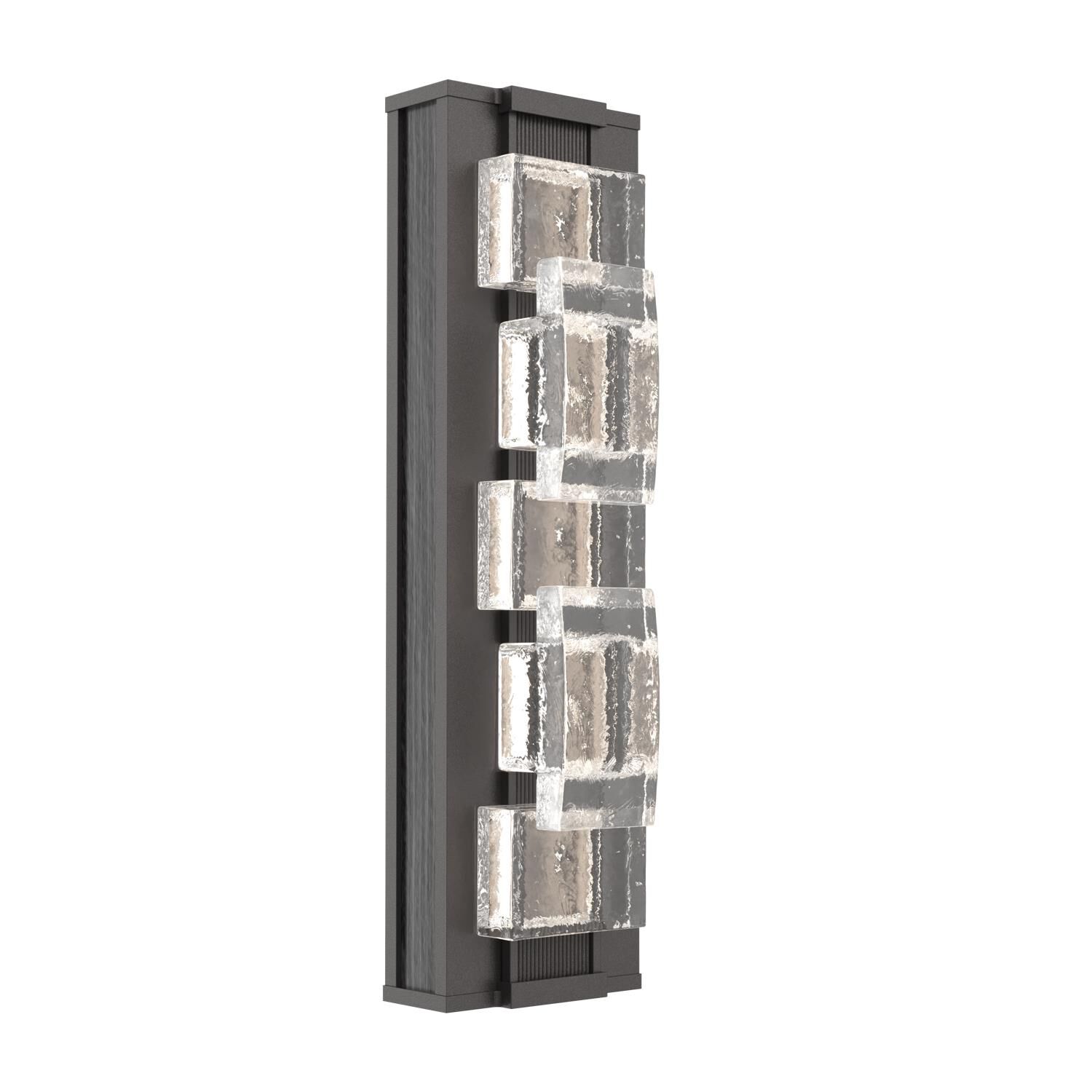 Shown in Graphite finish and Rough Seedy glass and Dark Oak accent