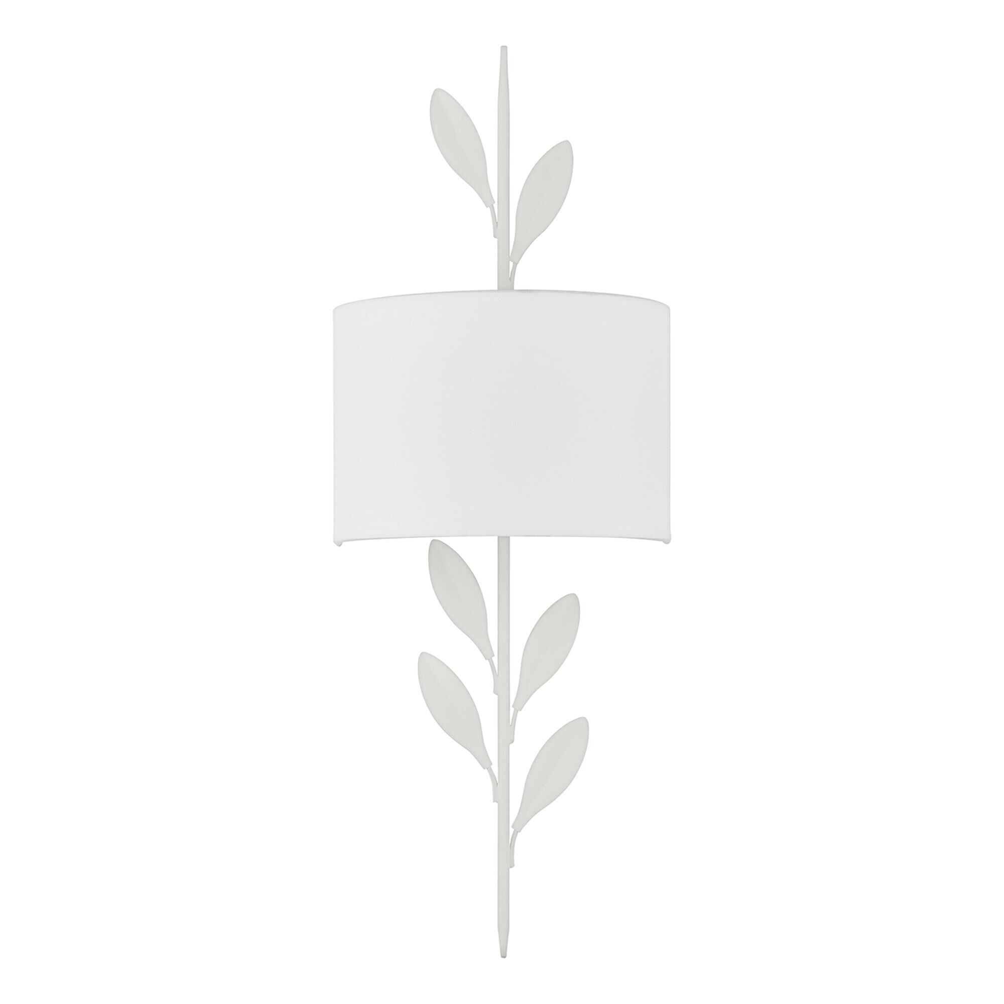 Shown in Matte White finish and Silk shade